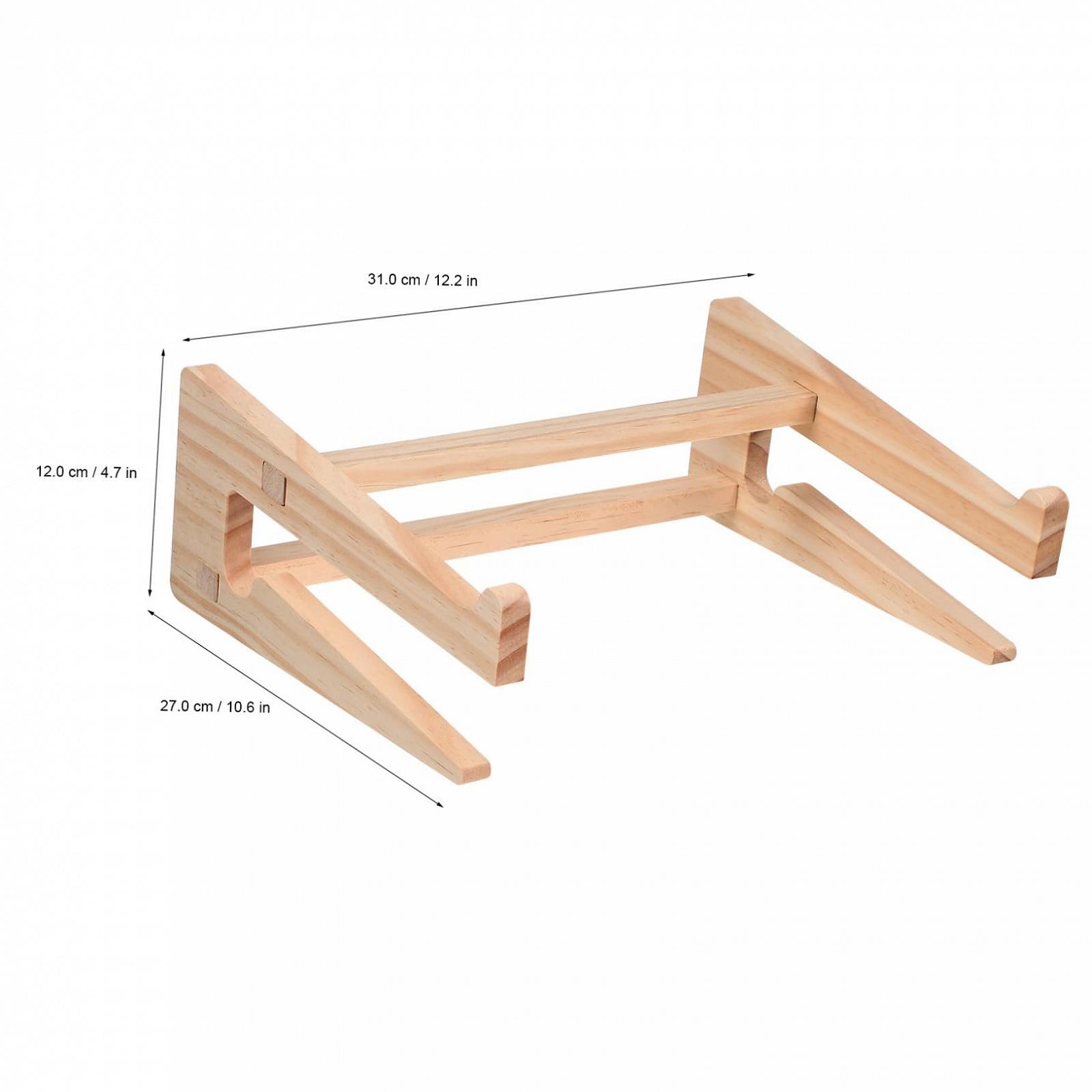 Підставка для ноутбука Дерев'яна підставка для ноутбука з циркуляцією повітря Стабільний настільний органайзер, фото №8