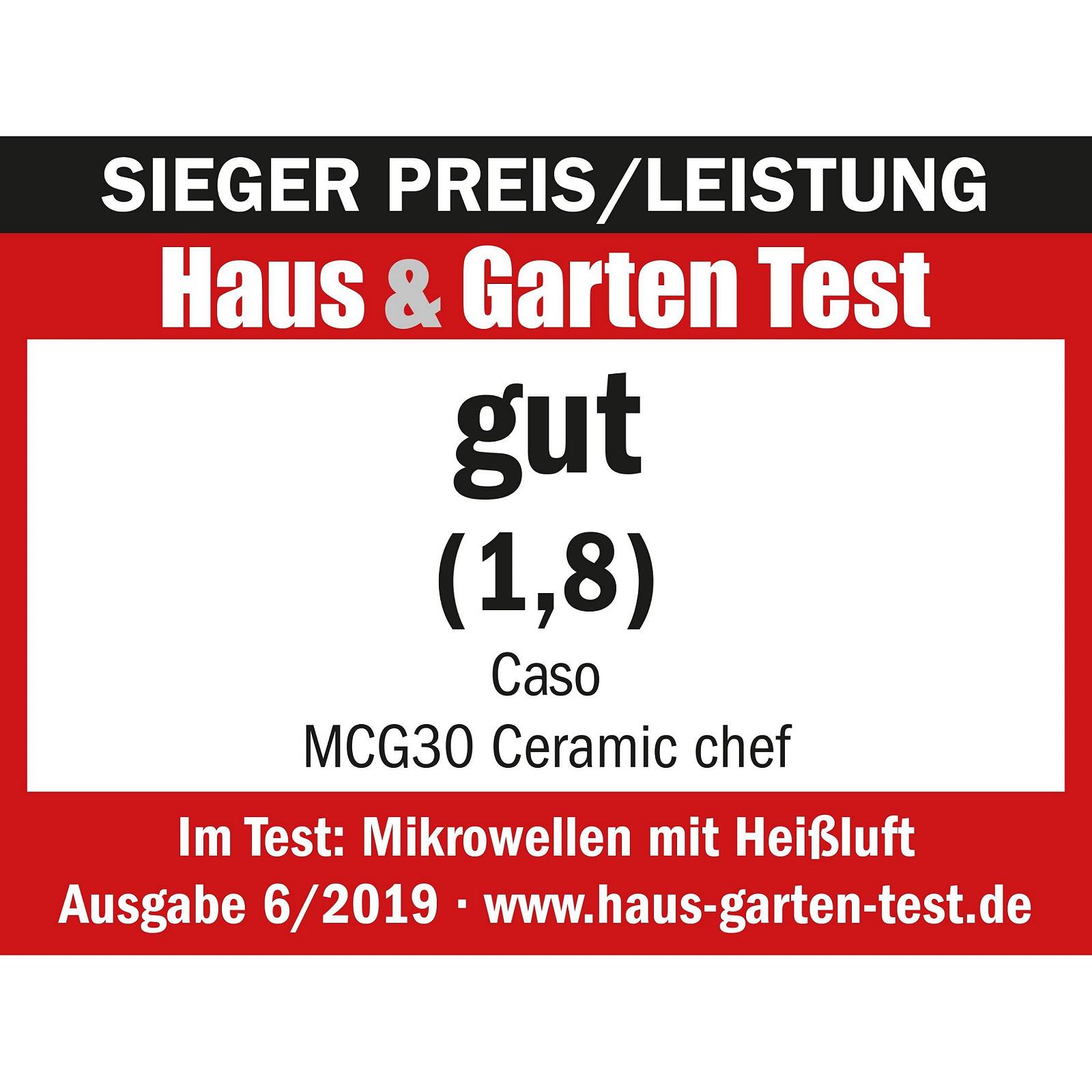 Мікрохвильова піч Caso MCG30 Ceramic Chef 3-в-1 900 Вт 30 л Срібляста, фото №6 Мікрохвильова піч Caso MCG30 Ceramic Chef 3-в-1 900 Вт 30 л Срібляста, фото №6