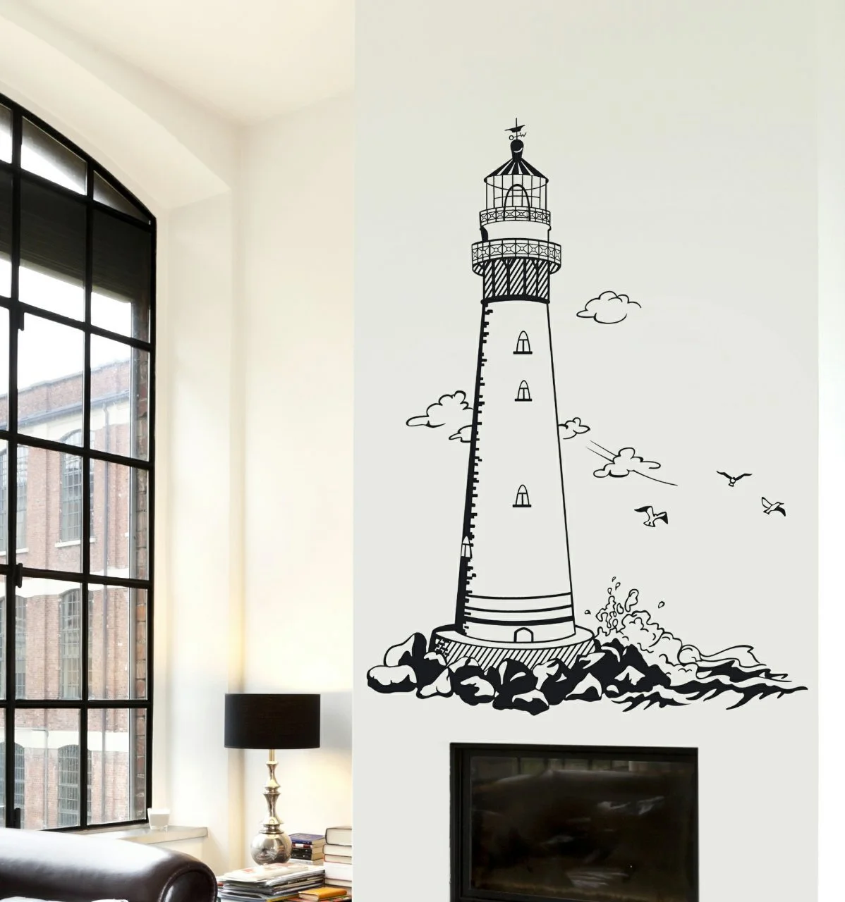 Наклейка на стіну M1465 Lighthouse Sea Maritime 72 x 100 см Light Blue, фото №2 Наклейка на стіну M1465 Lighthouse Sea Maritime 72 x 100 см Light Blue, фото №2