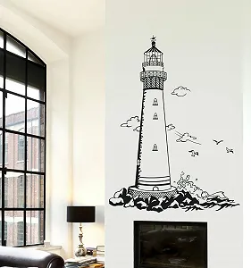 Наклейка на стіну M1465 Lighthouse Sea Maritime 72 x 100 см Light Blue synthetic.ua - Фото 1