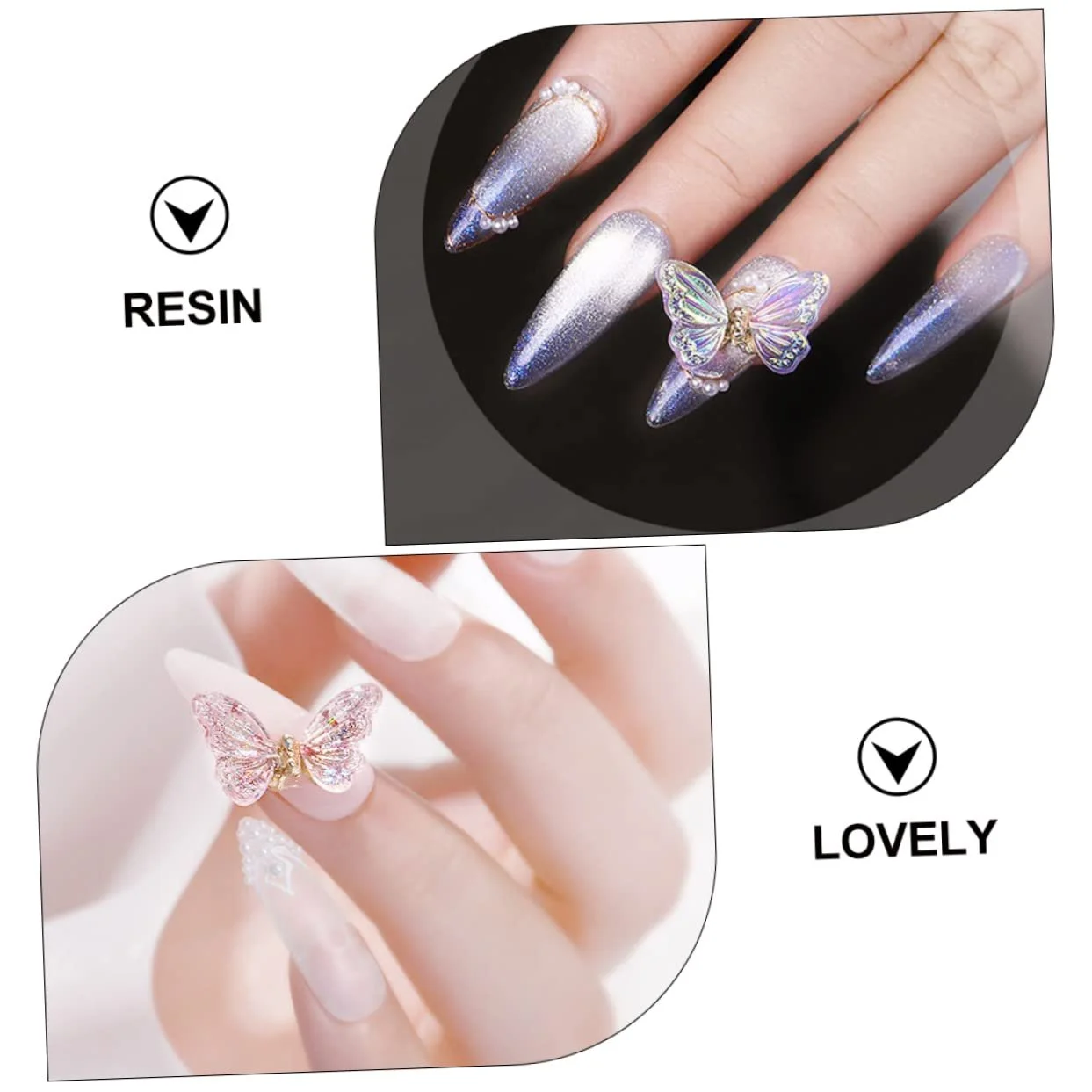 Підвіски Housoutil 4 шт., прикраси для манікюру з DIY-сплаву, аксесуари для дівчат, фото №5