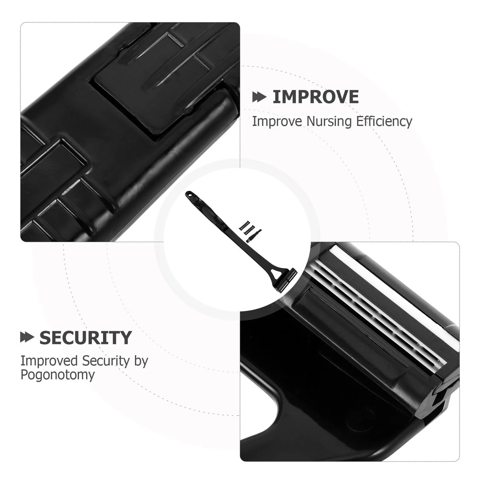 Бритва для спины и тела VICASKY Manual Body Hair Trimmer три лезвия черная, фото №3 Бритва для спины и тела VICASKY Manual Body Hair Trimmer три лезвия черная, фото №3