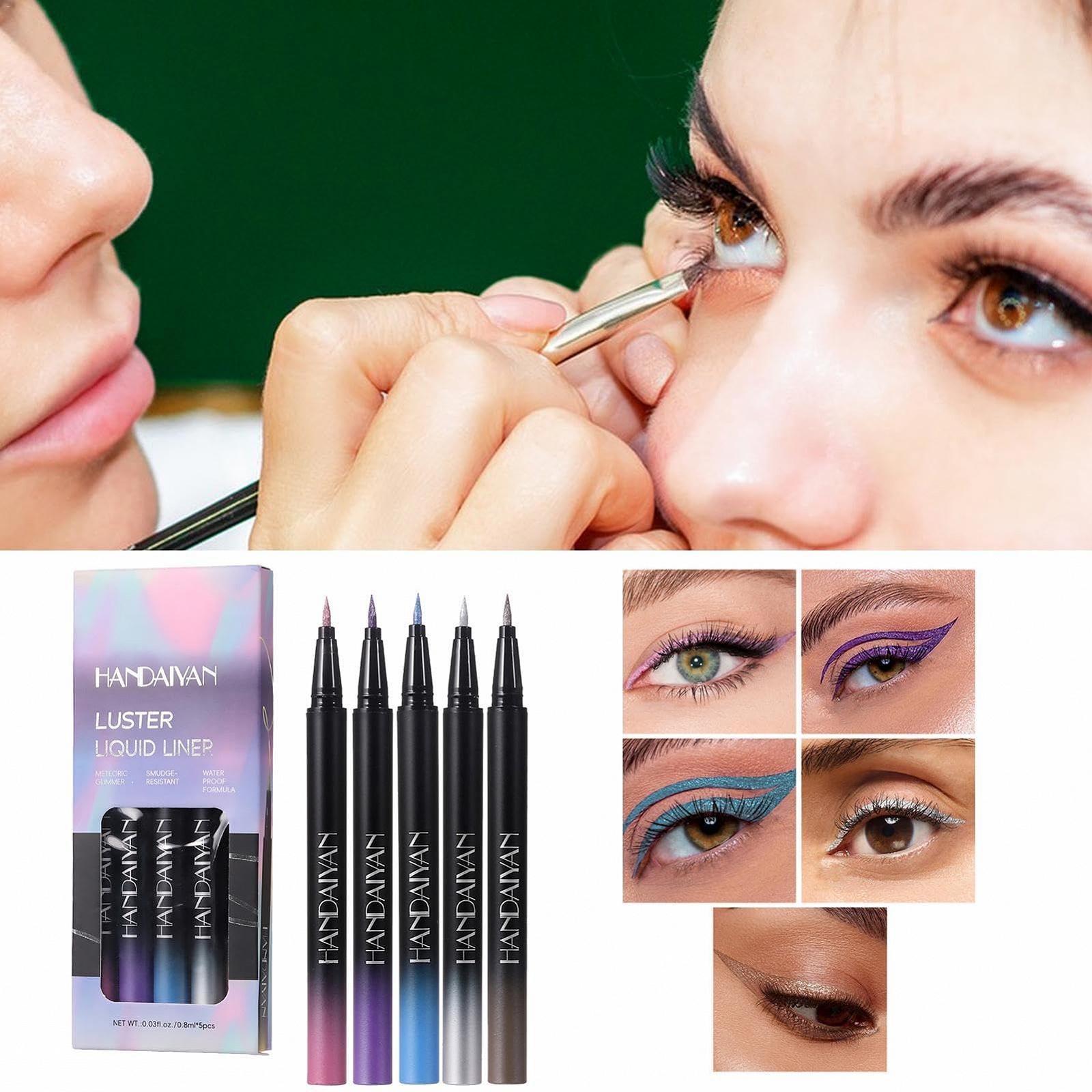 Glitzernde Flüssig-Eyeliner Карандаш 5 цветов, фото №3