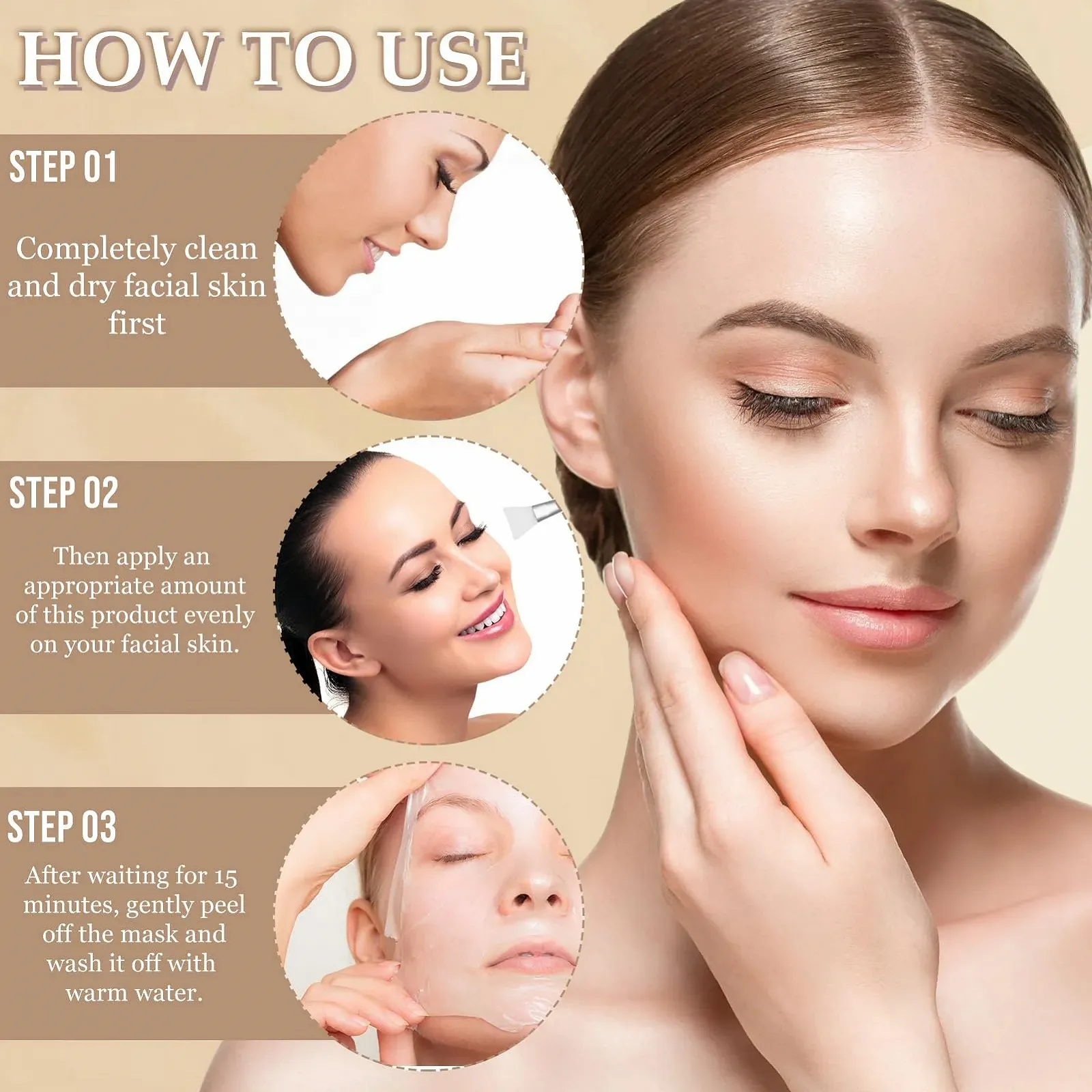 Маска-пленка для лица Rice Pepta Collagen, ночная маска с коллагеном, глубокое увлажнение, повышение упругости кожи, уменьшение тусклости для сияющей кожи, корейский уход за кожей, фото №4