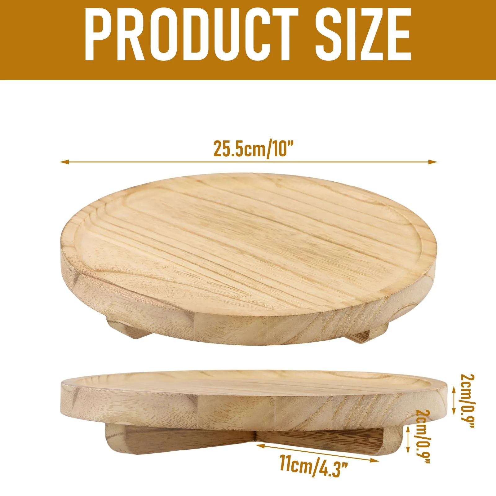 Деревянный поднос круглый для свечей в деревенском стиле., фото №2 Деревянный поднос круглый для свечей в деревенском стиле., фото №2
