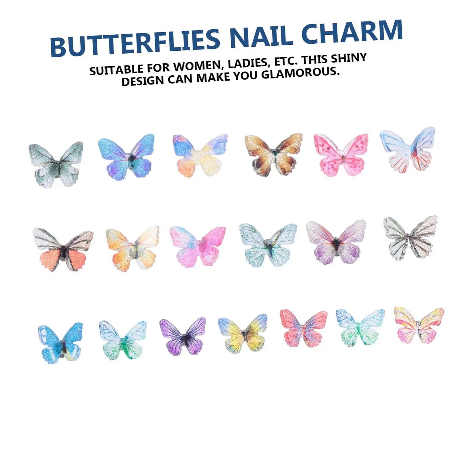 Прикраса для нігтів Метелик Healeved Діаманти Стрази Метелик, фото №3