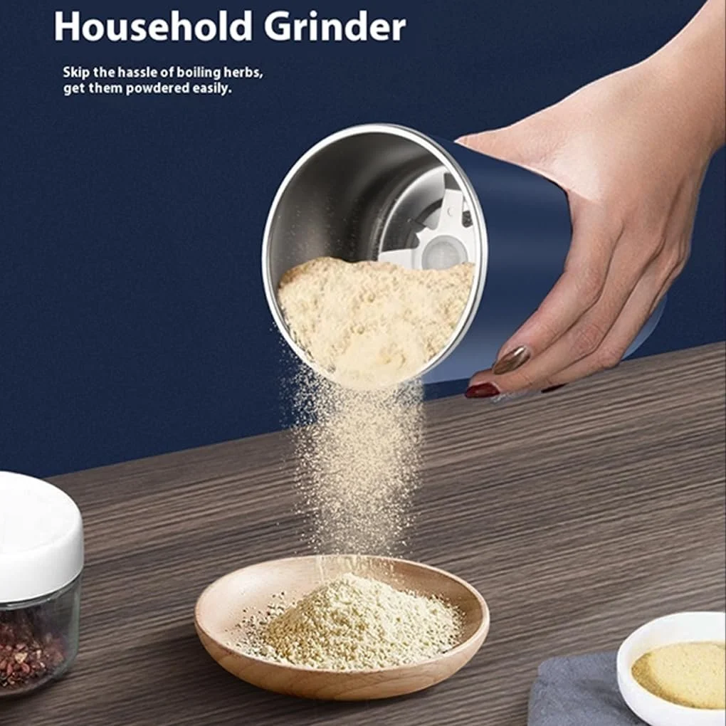 Електрична кавомолка портативна з потужним лезом для дому, міні подрібнювач електричний лезо для зерен, фото №9 Електрична кавомолка портативна з потужним лезом для дому, міні подрібнювач електричний лезо для зерен, фото №9