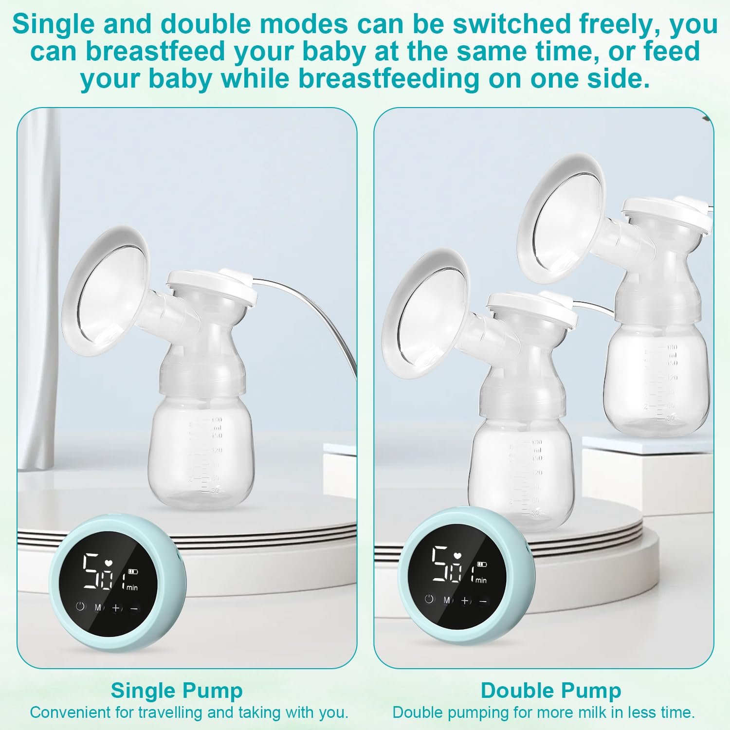 Подвойной электрический молокоотсос 3 Режима 9 Уровней всасывания, фото №8 Подвойной электрический молокоотсос 3 Режима 9 Уровней всасывания, фото №8