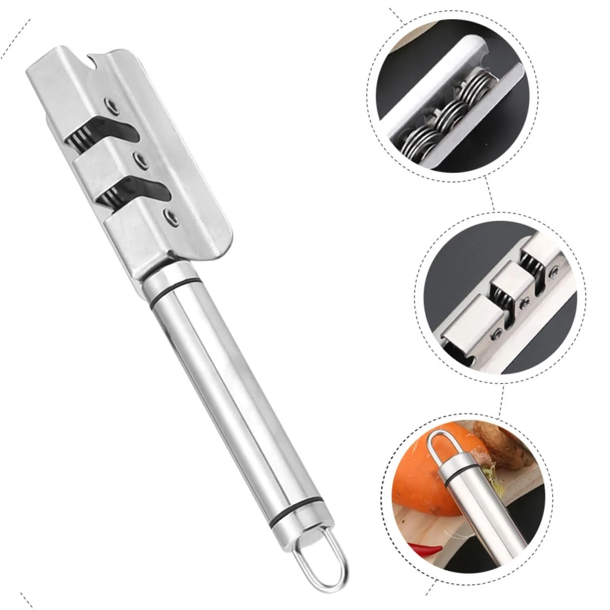 Точилка TOYANDONA для кухонных ножей и ножниц из нержавеющей стали с отверстием для подвешивания, фото №3