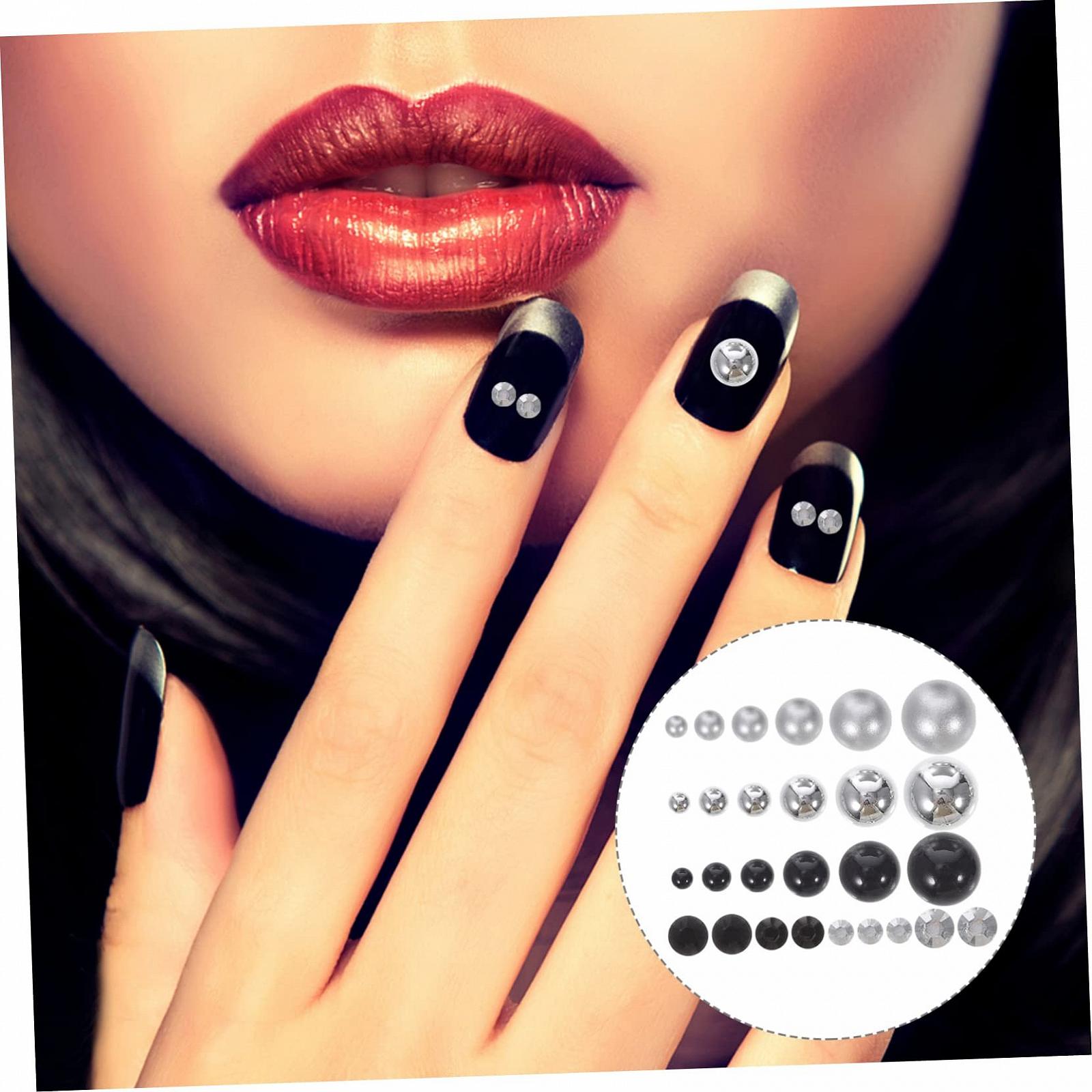 Перлини напівкруглі STOBOK Декор для нігтів Різнокольорові, фото №9