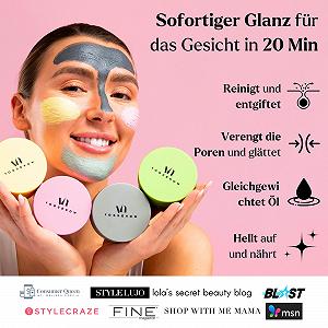 Набор глиняных масок для лица Green Tea Clay Mask, Dead Sea Minerals Mud, Vitamin C with Turmeric Clay Mask, Rose Clay Mask для глубокой очистки и уменьшения черных точек (4 x 100 г) synthetic.ua - Фото 1