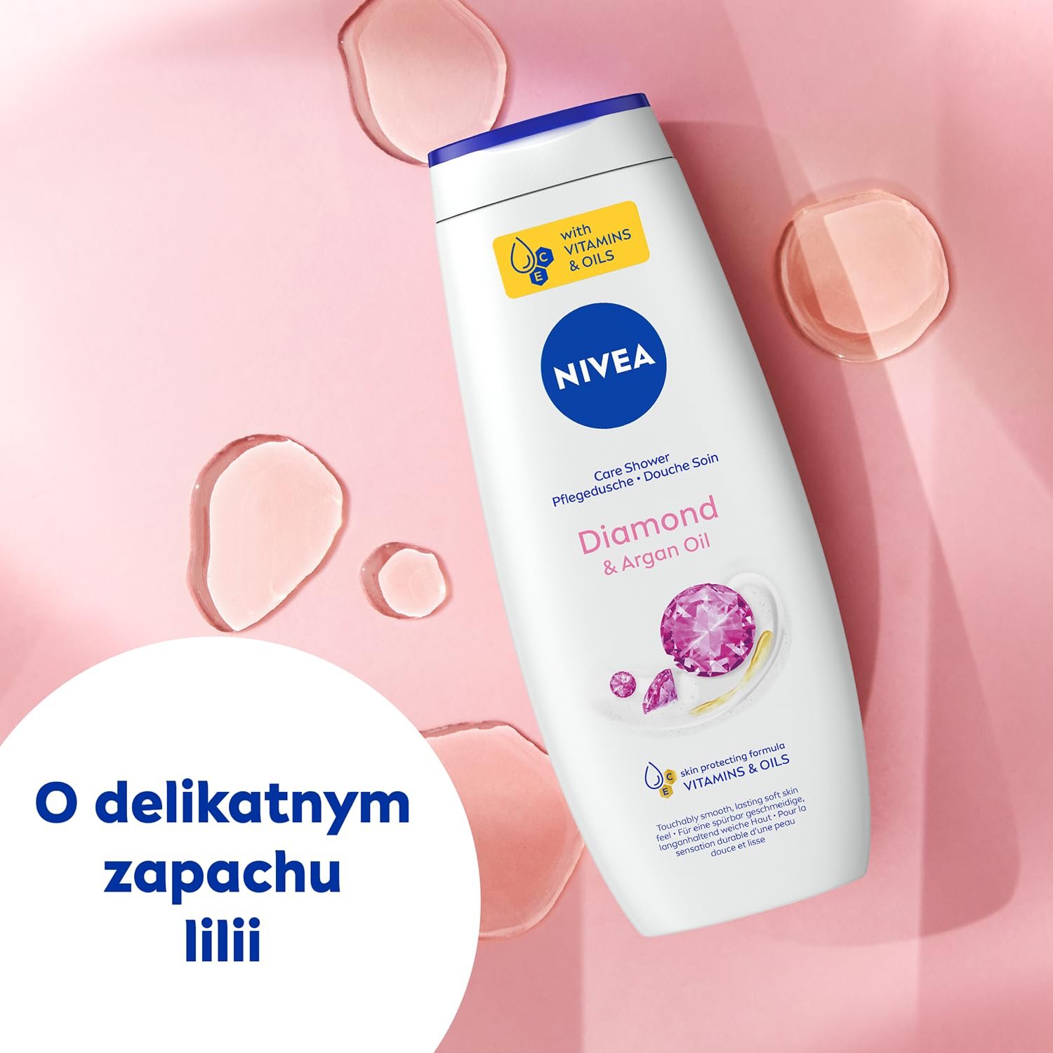 Гель для душа NIVEA Care & Diamond Diamond Shimmer, 500 мл, фото №2