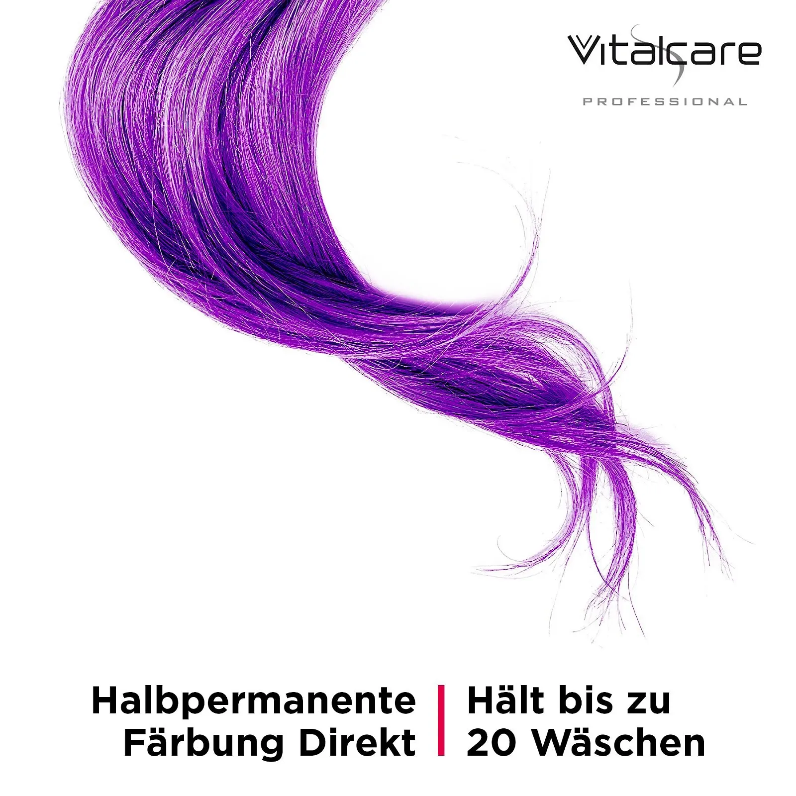 Напівперманентна фарба для волосся Vitalcare Vivid Professional Фіолетовий - 3 x 100 мл, фото №2 Напівперманентна фарба для волосся Vitalcare Vivid Professional Фіолетовий - 3 x 100 мл, фото №2