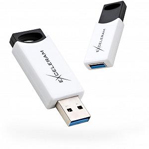 USB флеш-накопитель Exceleram 128gb H2 Series White/Black USB 3.1 Gen 1 EXU3H2W128 - Фото 1