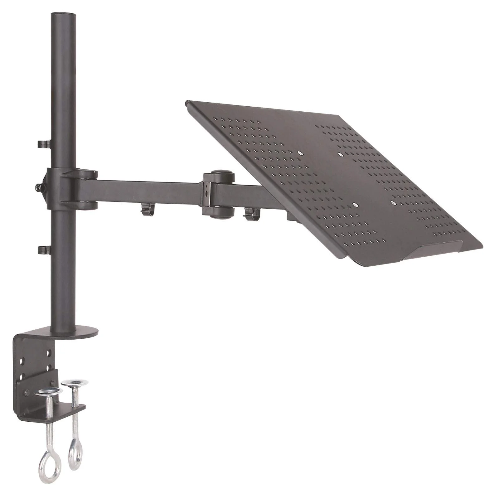 Настольное крепление Универсальное Drall LT10B для ноутбука, нетбука, планшета ПК - 10 кг грузоподъемность - регулировка высоты с наклоном и поворотом - подставка для ноутбука Черный, фото №1