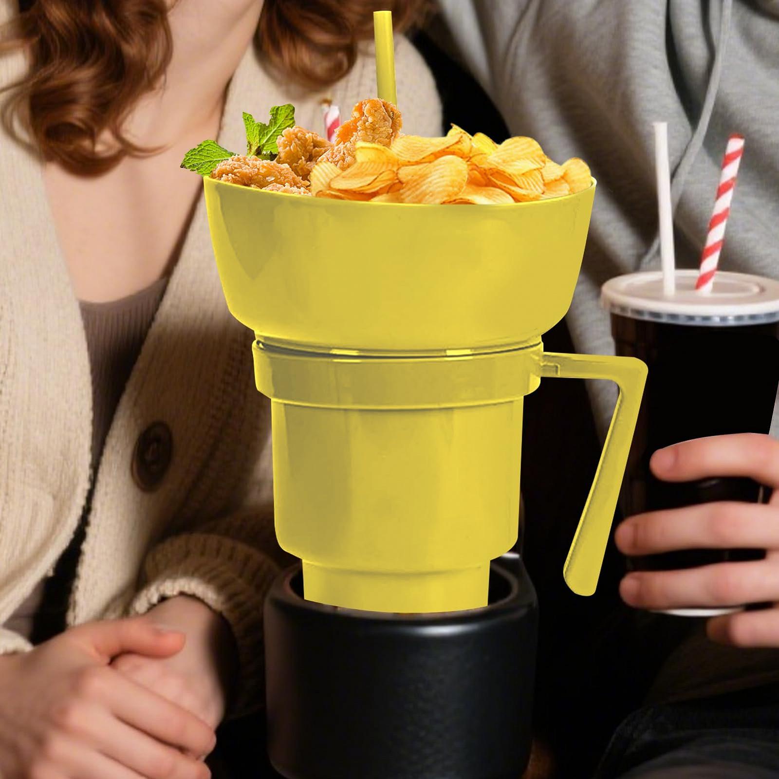 Стакан для напитков и снеков Knowlife с соломинкой, фото №2