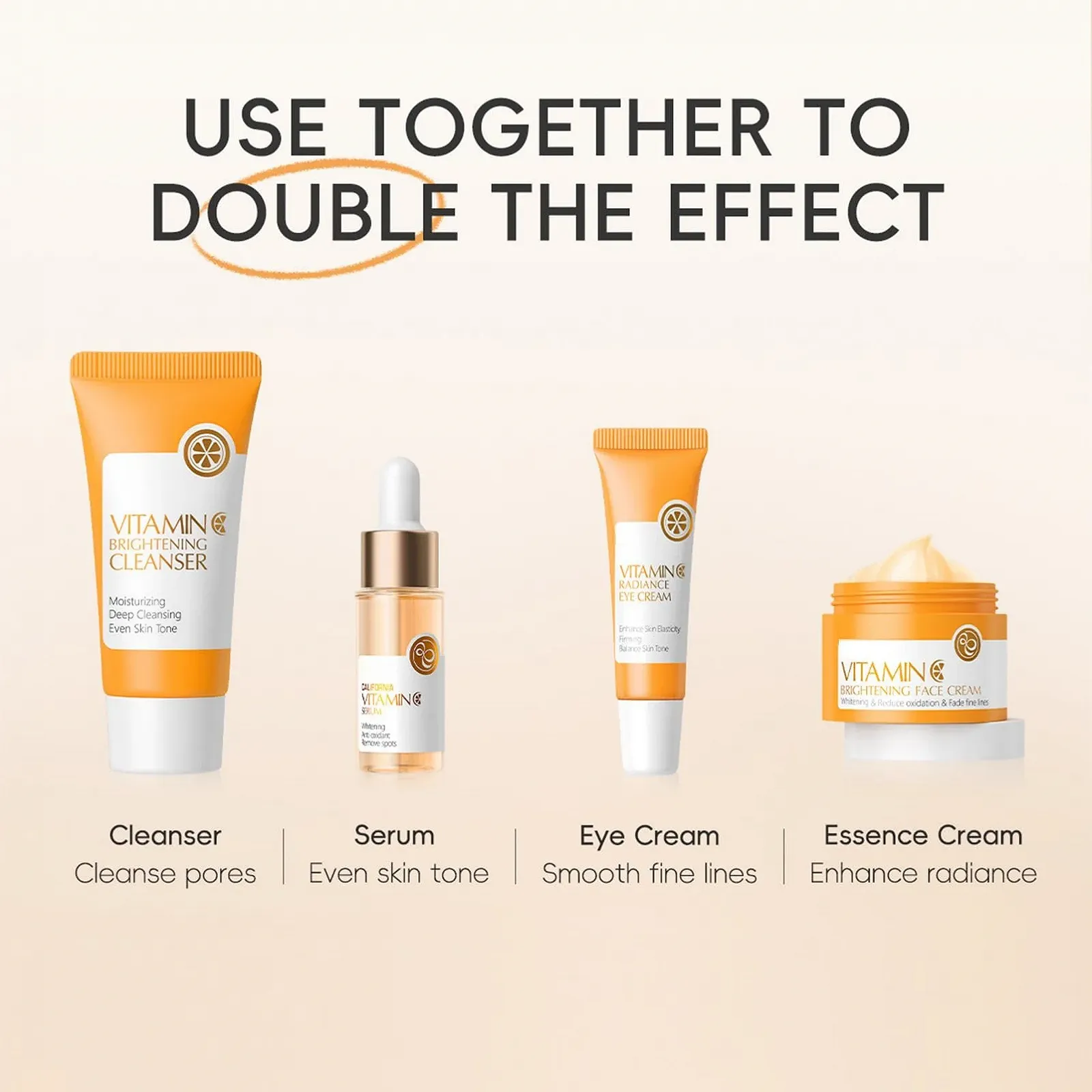 Набір для догляду за шкірою в подорожі з вітаміном C для дівчат-підлітків і жінок, Набір для догляду за шкірою проти старіння, фото №8