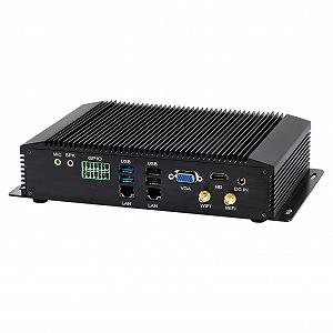 Міні-комп'ютер HUNSN IM06 I3 7020U 8G RAM 128G SSD 1TB HDD безвентиляторний 2 x LAN 6 x COM synthetic.ua - Фото 1