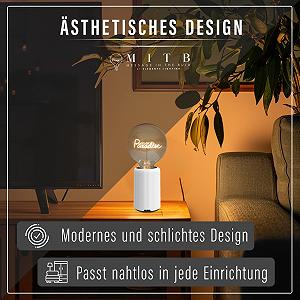 Основание для лампы Elements Lighting Fitz E27 11 см аккумуляторное Белое synthetic.ua - Фото 1