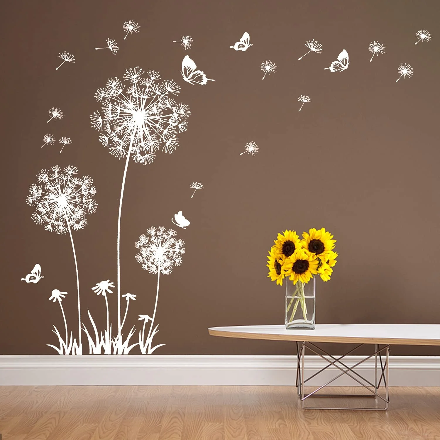 Наклейки на стіни Dandelions XXL 165 x 130 см 2 шт білі, фото №9