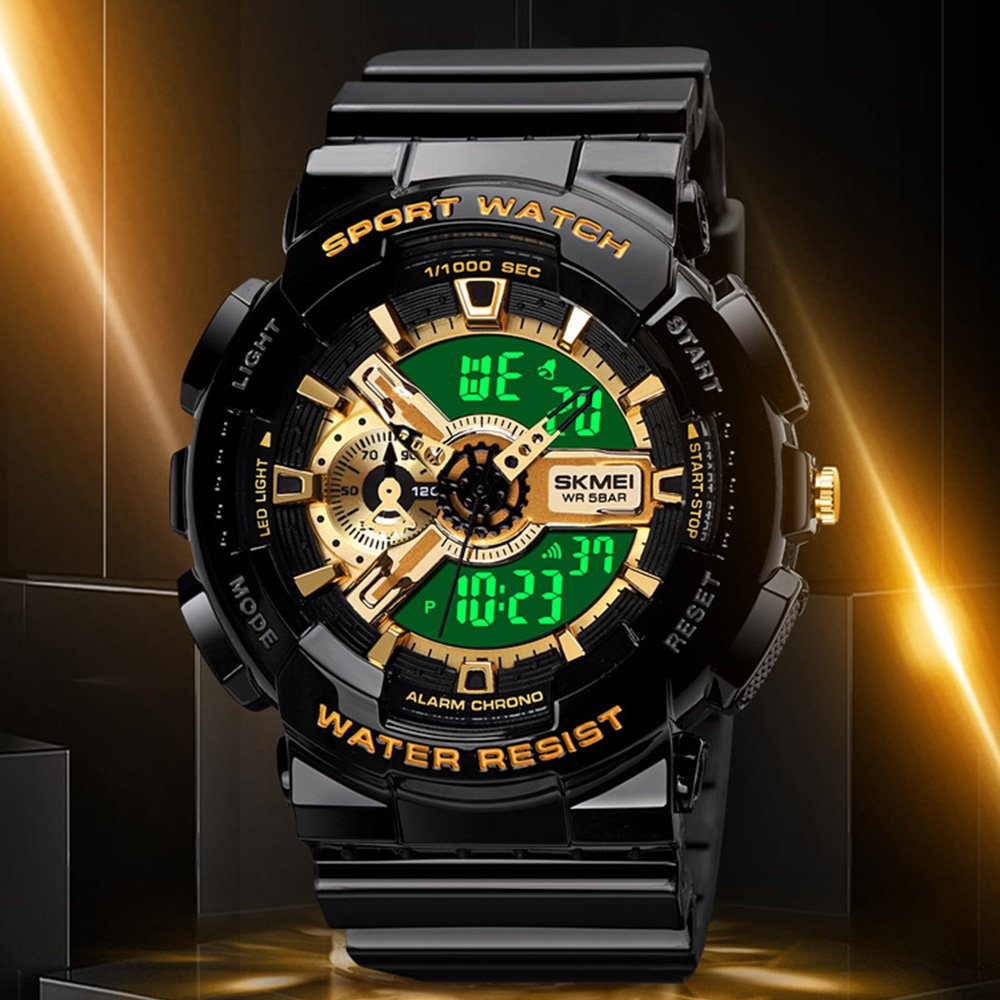 Годинник Skmei 1688 Black-Gold, фото №4