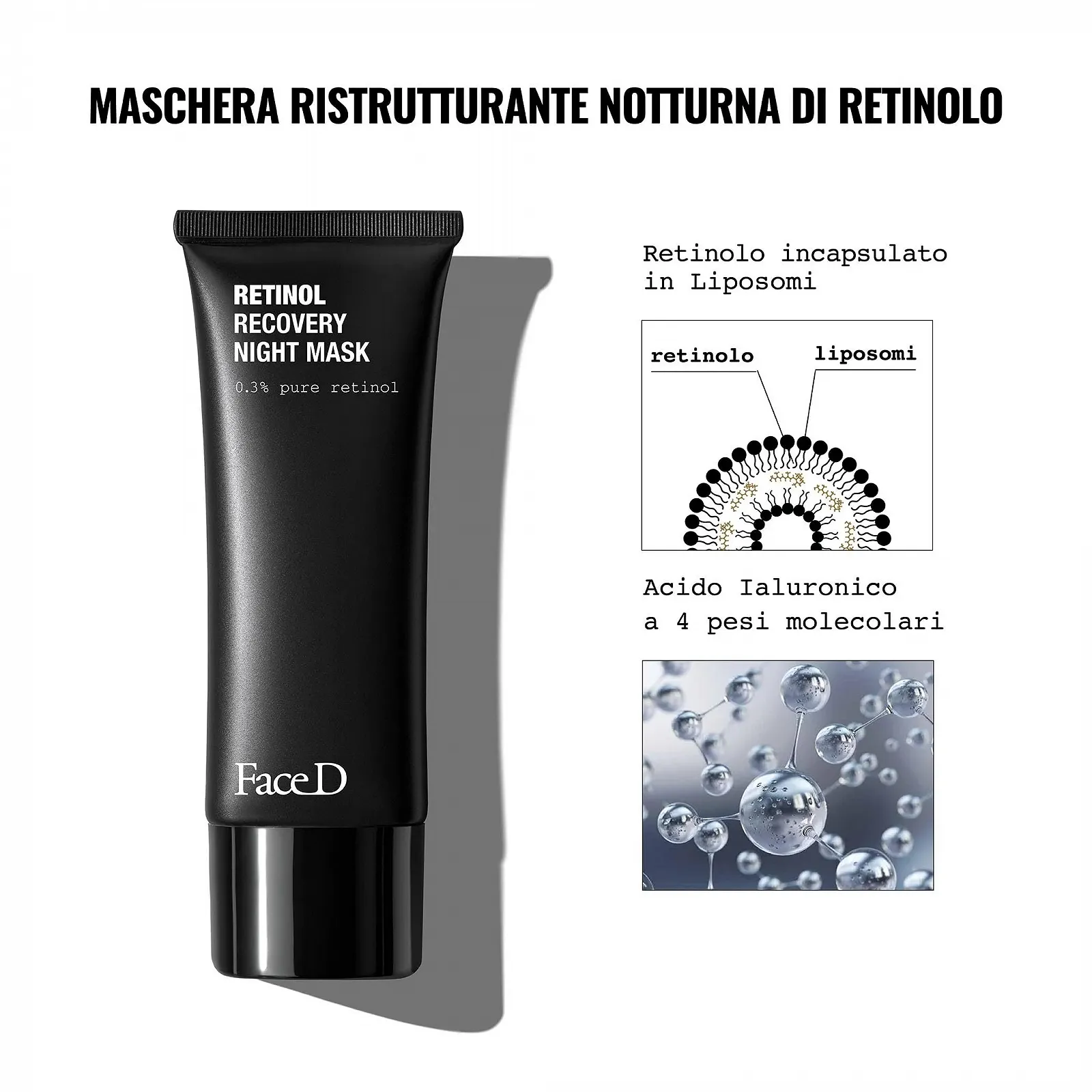 Маска для обличчя нічна відновлююча D - Retinol 75 мл, фото №3