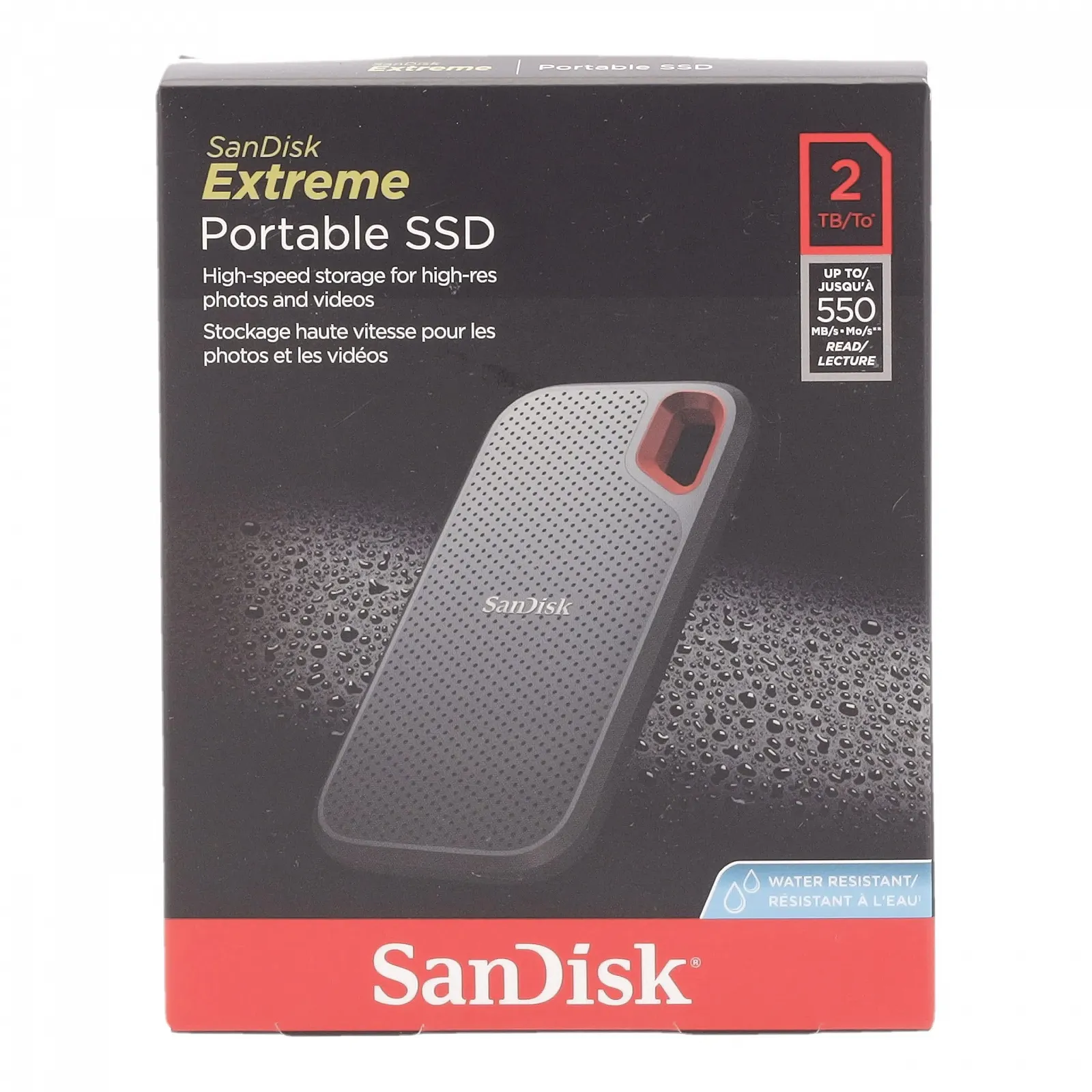 Внешний SSD накопитель SanDisk Extreme Portable 2TB 550 МБ/с Grey, фото №5 Внешний SSD накопитель SanDisk Extreme Portable 2TB 550 МБ/с Grey, фото №5