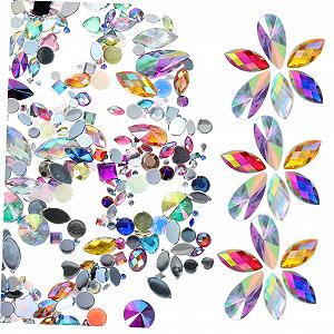 Стразы Акриловые Плоские 300 шт. Разноцветные - Фото 1