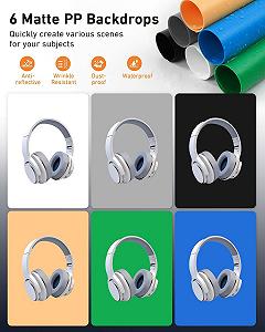 Профессиональный фотобокс DUCLUS 80 см / 210 LED / 5600K / CRI 96+ / 6 фонов / Складной / Черный synthetic.ua - Фото 1