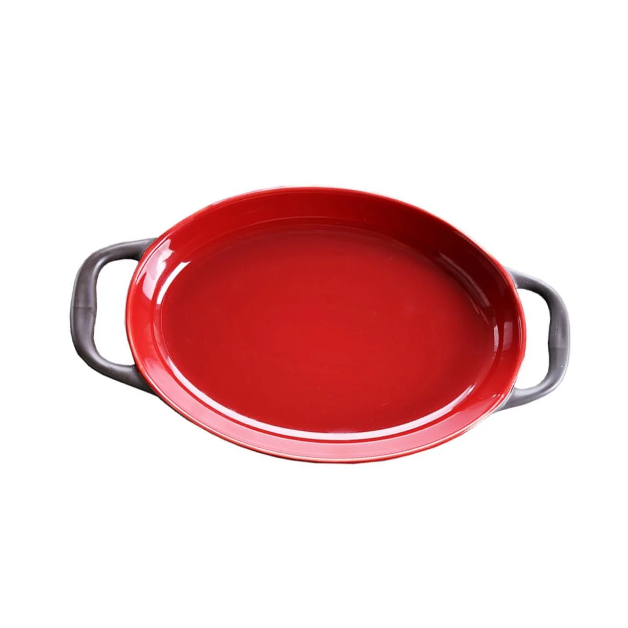 Форма для запекания керамическая прямоугольная с боковыми ручками термостойкая универсальная, фото №1