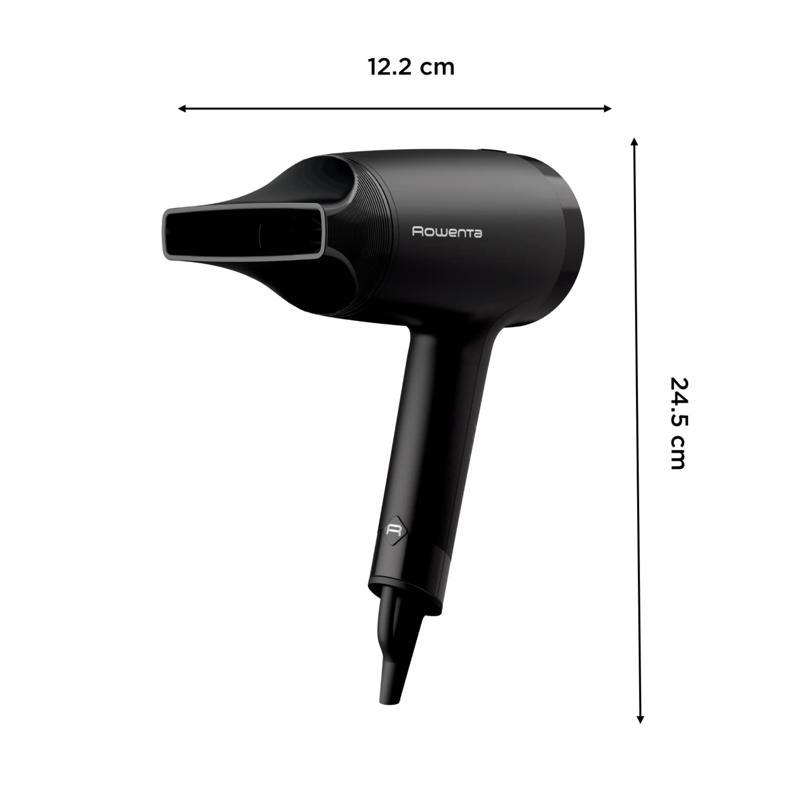 Фен Rowenta Express Style CV1801, 1900 Effiwatt, 2 режима, кнопка холодного воздуха, шнур 1,8 м, компактный и сверхлегкий, черный, фото №6