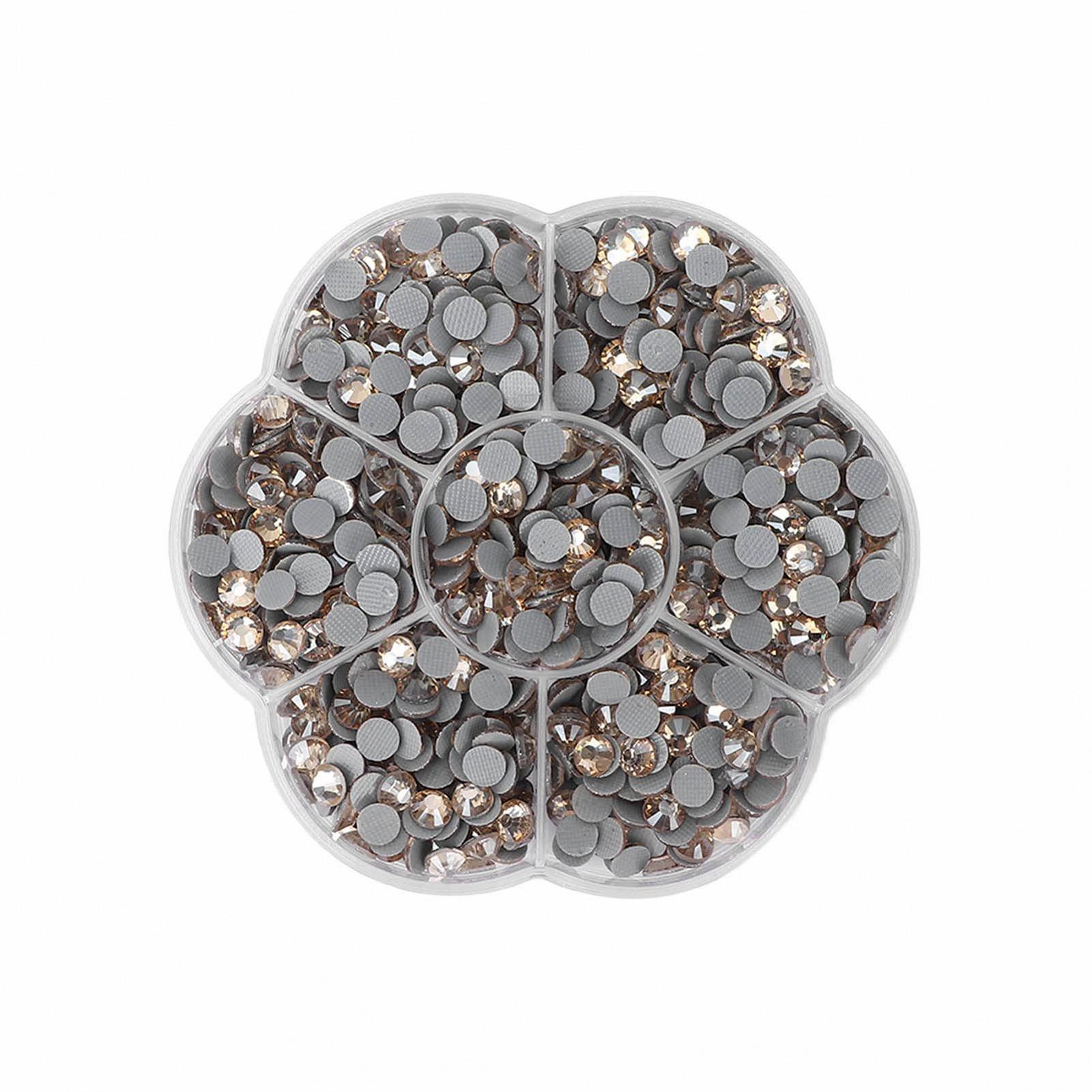 Стрази Emoshayoga JM201 для нігтів Прозорі Золоті, 1000 шт, фото №9