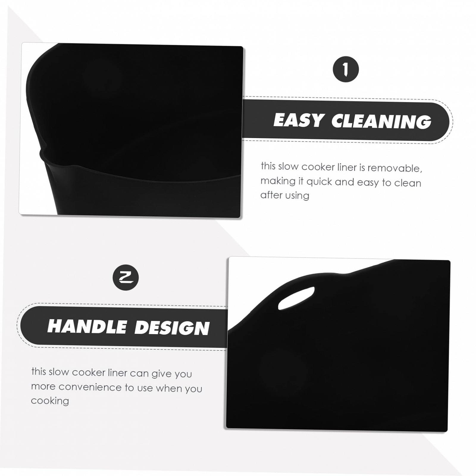 Вставка NAMOARLY Liner Reusable Силиконовая Многофункциональная для медленного приготовления Посуда Разделитель Негерметичная, фото №7