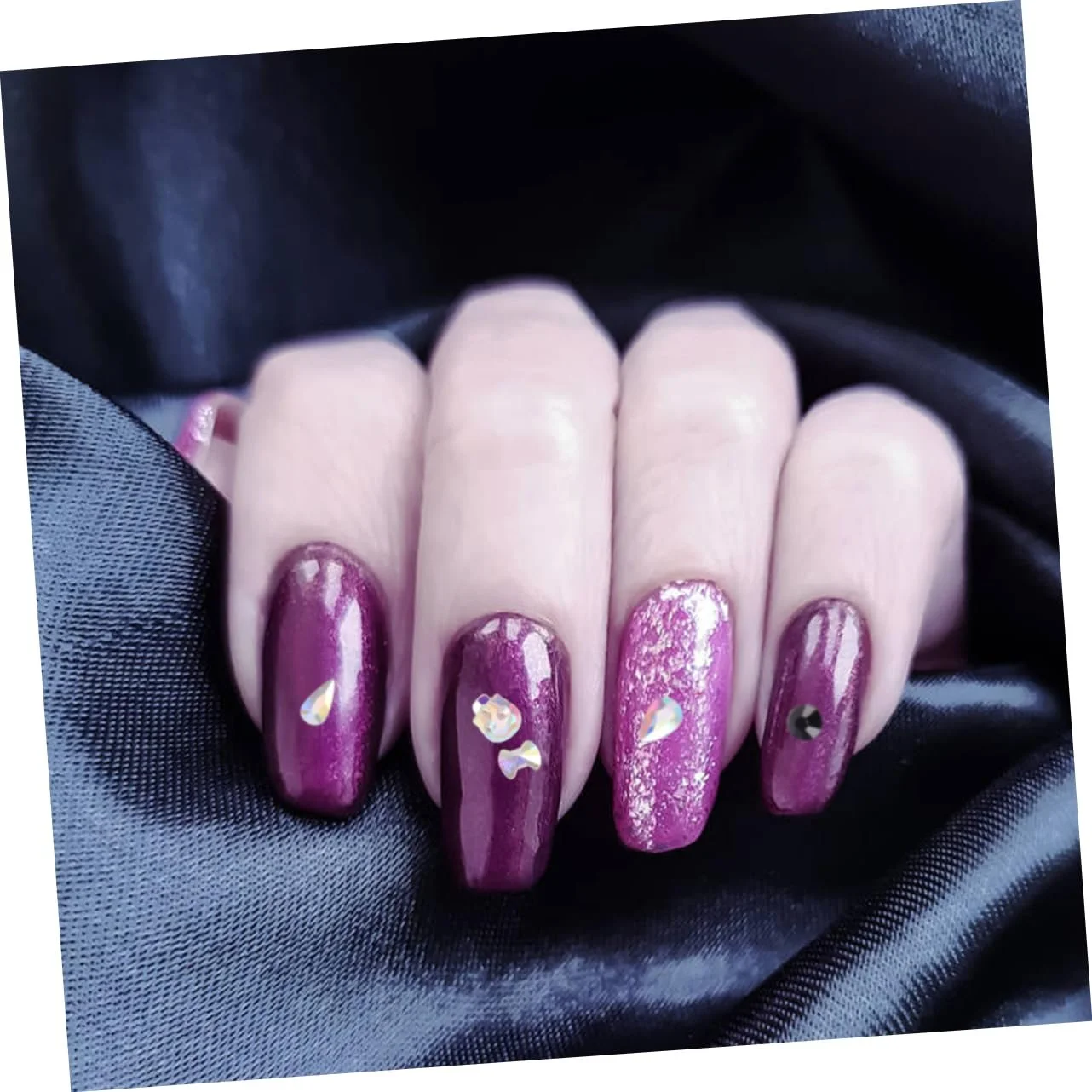 Стрази Плоскі Зміна Кольору 100 шт. змішані форми, аксесуари блискучі скляні шарми для манікюру та творчих прикрас, фото №5