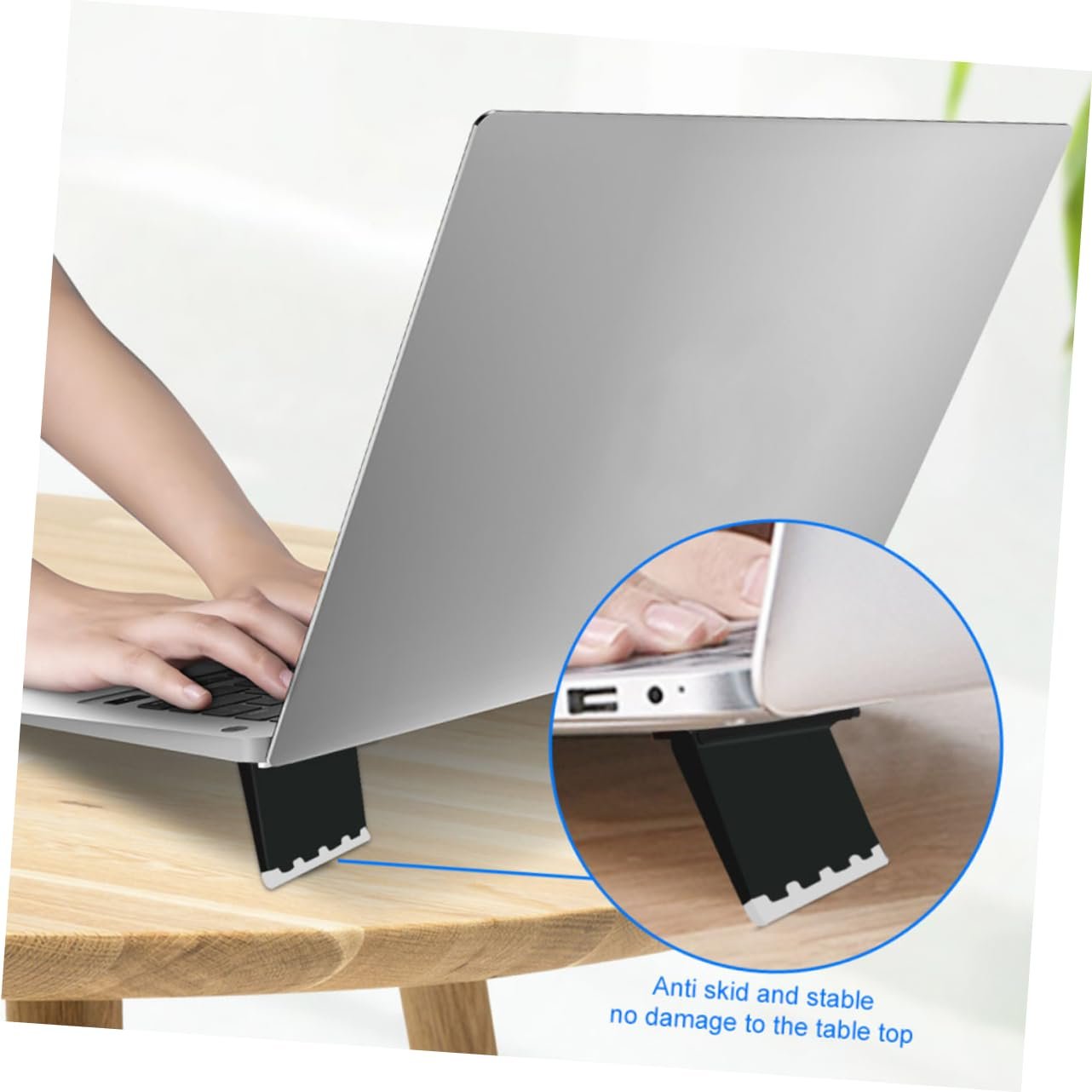 Підставка для ноутбука GALPADA 4 x, складана для ноутбука, ергономічна регульована по висоті для охолодження портативна для офісу, фото №9 Підставка для ноутбука GALPADA 4 x, складана для ноутбука, ергономічна регульована по висоті для охолодження портативна для офісу, фото №9