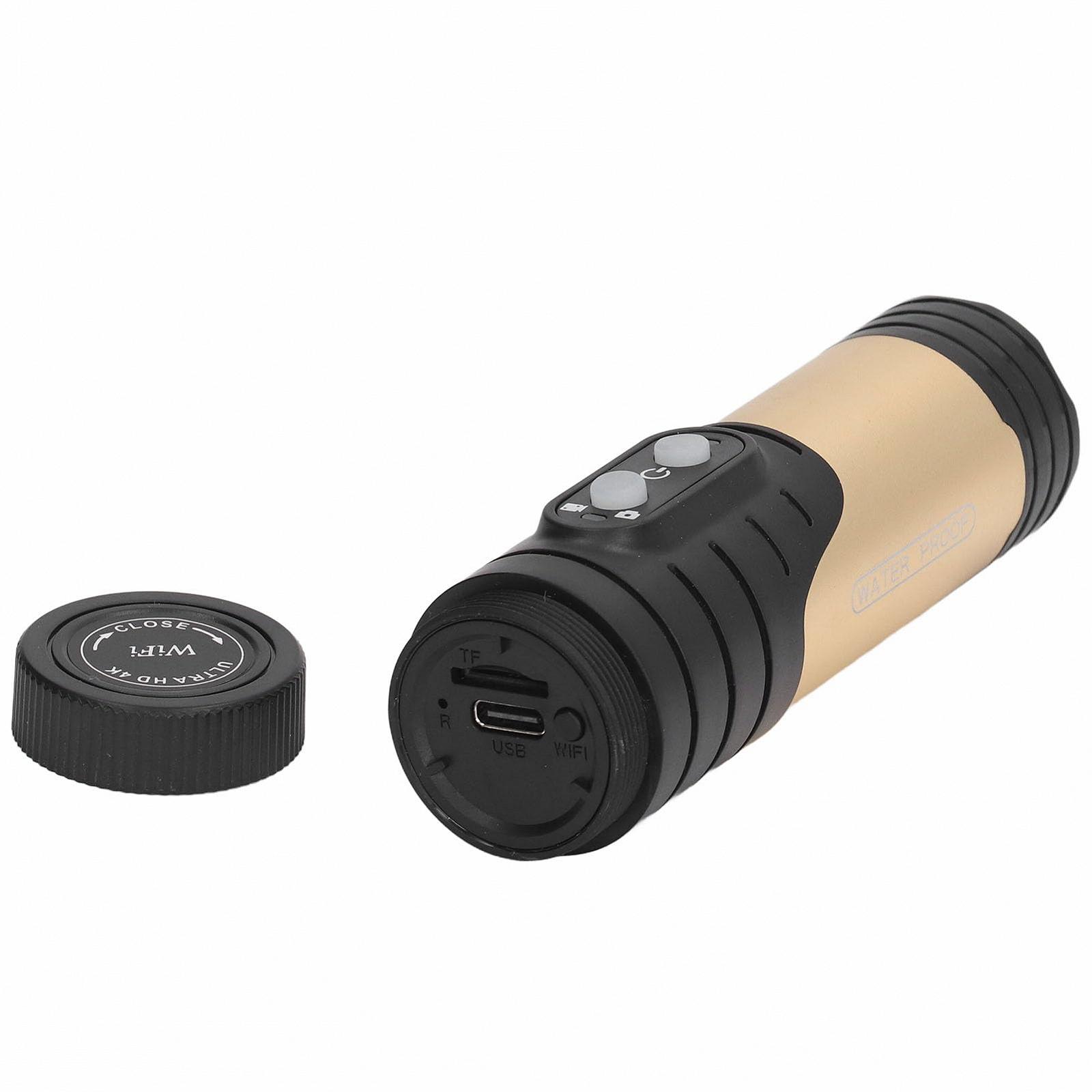 Екшн-камера для шолома Lazmin112 4K Ultra HD 120° нічне бачення водонепроникна електронна система стабілізації зарядка Type-C для їзди (Золота), фото №1