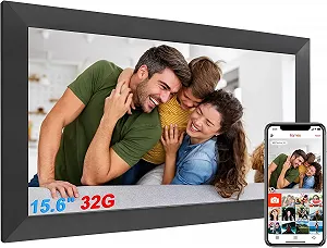 Цифровая фоторамка Frameo 15.6 дюйма FHD 1920 x 1080 IPS Touch Screen WiFi 32 GB Auto Rotation Wall-Mountable - Фото 1