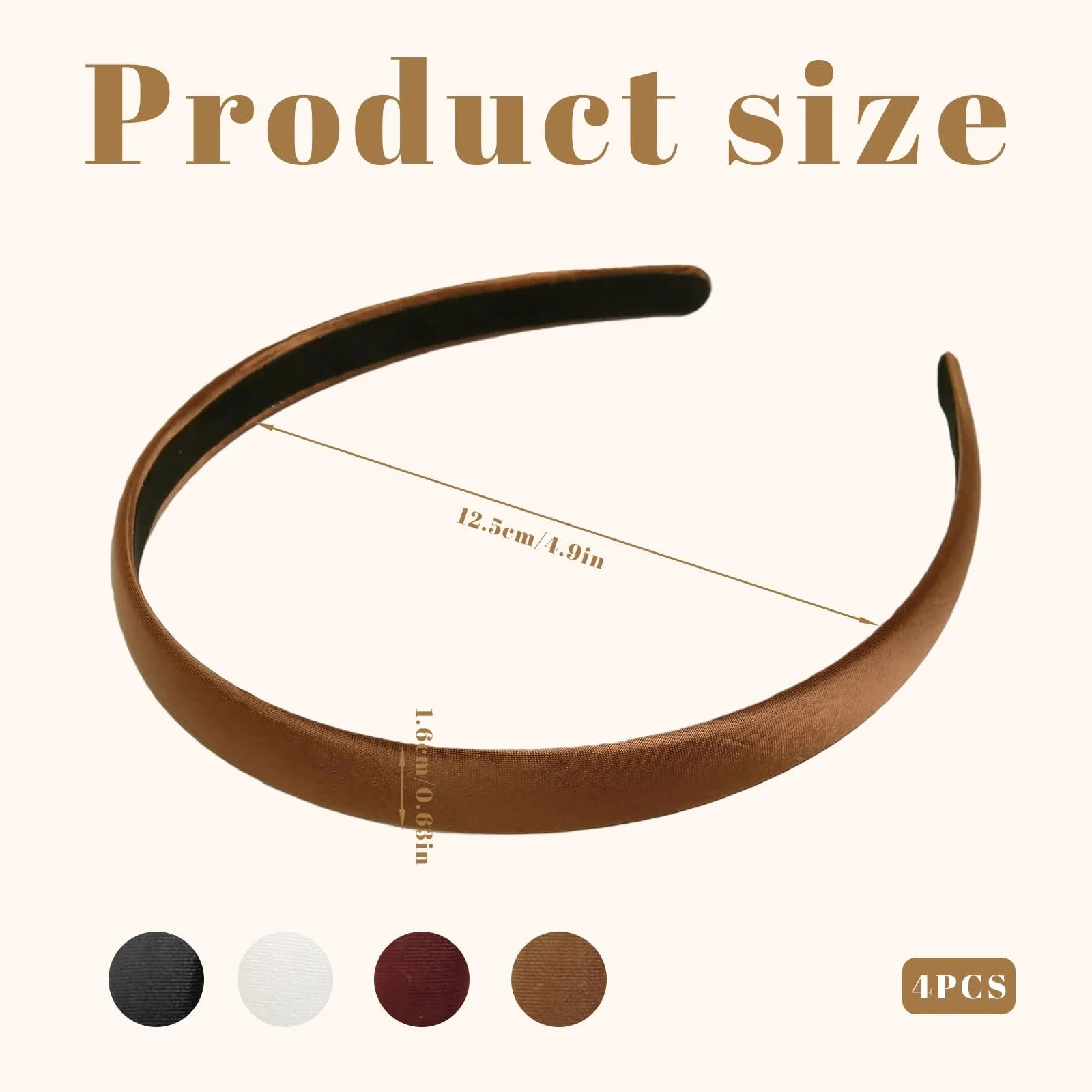 Обруч для волосся Оксамитовий 4 шт, фото №2 Обруч для волосся Оксамитовий 4 шт, фото №2