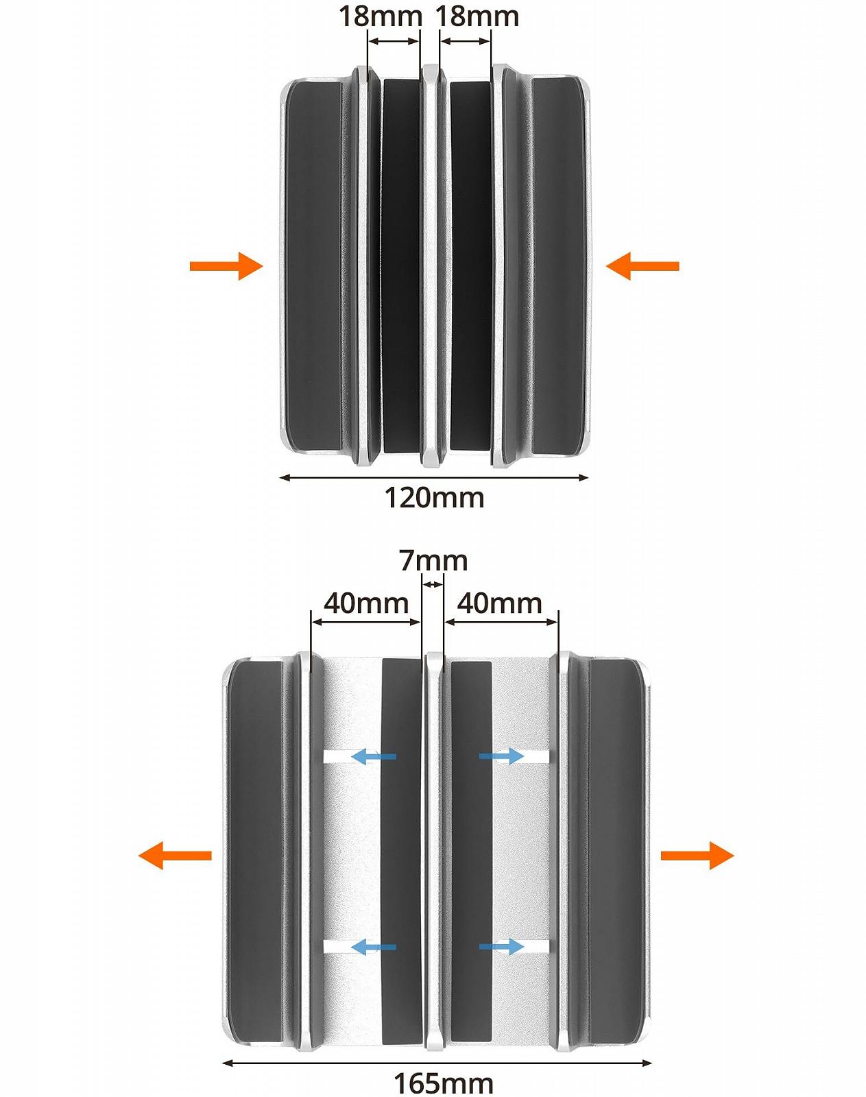 Подставка для ноутбука вертикальная QWORK 4 в 1 алюминиевая регулируемая с 2 слотами для Macbook, телефона, игровых ноутбуков, iPad серебристая, фото №2