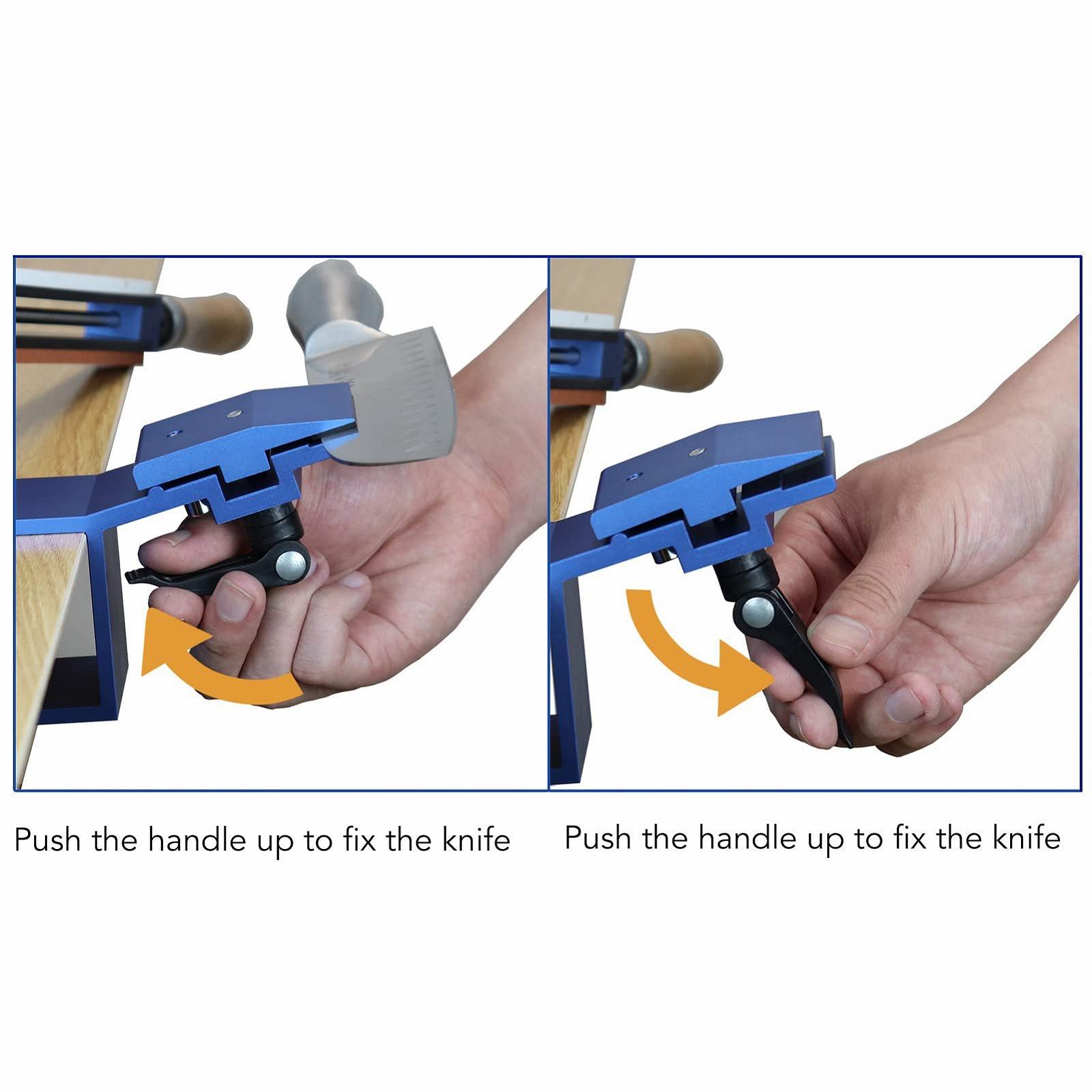 Набор для заточки ножей ручной профессиональный с 6 камнями и регулировкой угла алюминий нержавеющая сталь, фото №8