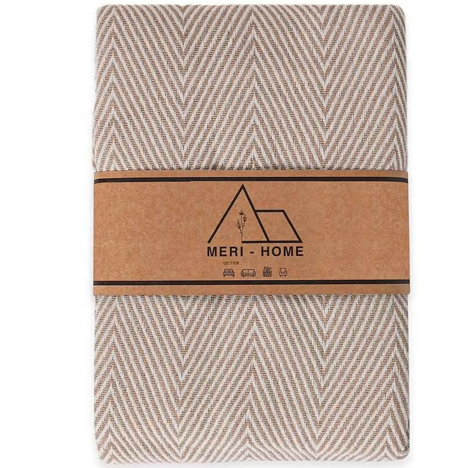 Покривало Meri-Home 150 x 200 см Коричневий, фото №1 Покривало Meri-Home 150 x 200 см Коричневий, фото №1