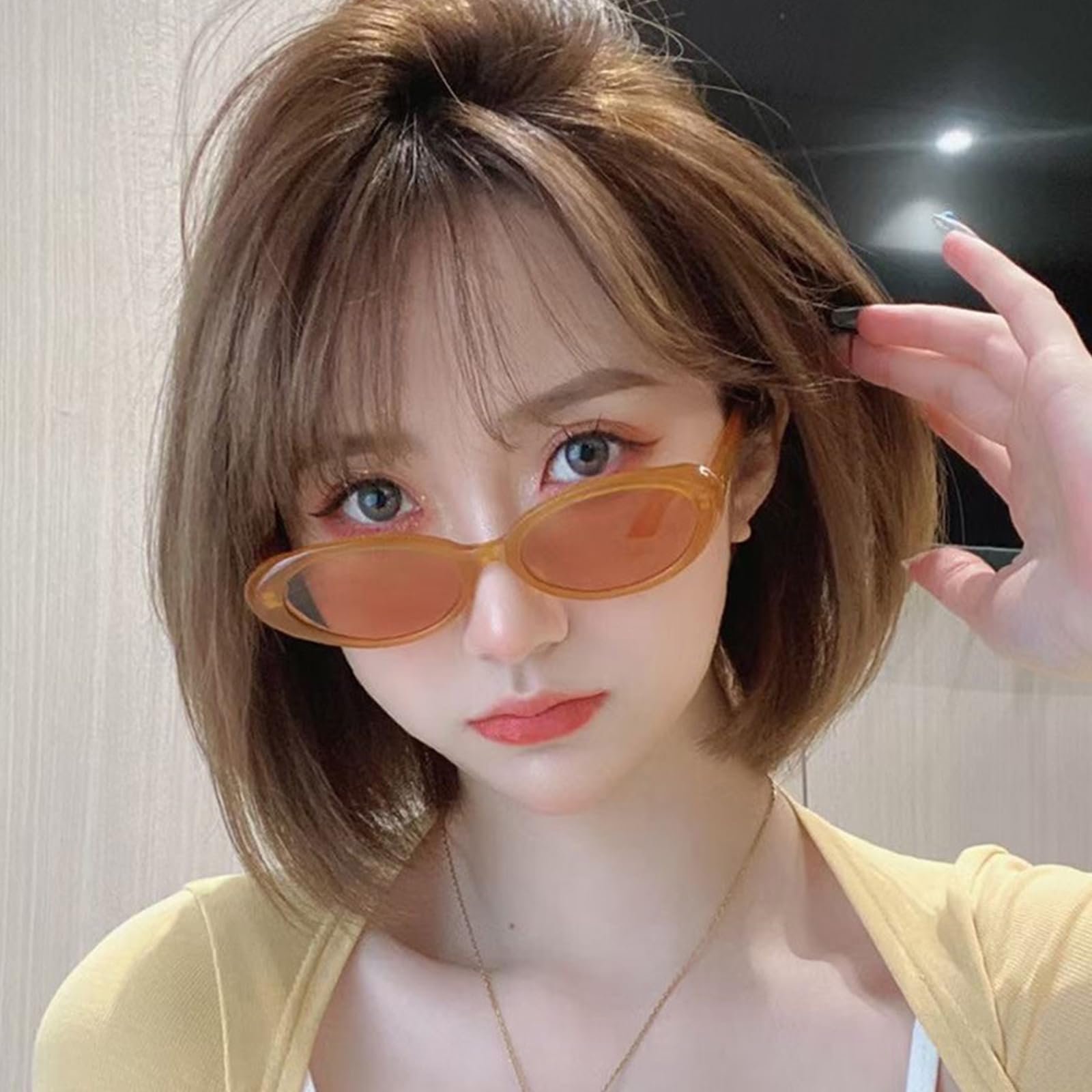 Овальні сонцезахисні окуляри Ggpyyon, жіночі, вінтажні, 90-х, ретро, модні, круглі, фото №4