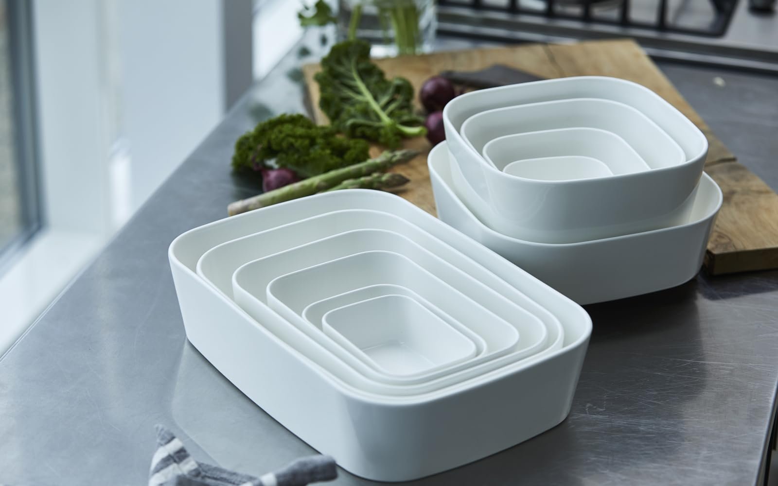 Форма для запікання Rosti Modula 35 x 25 x 8 см Кераміка Біла, фото №7