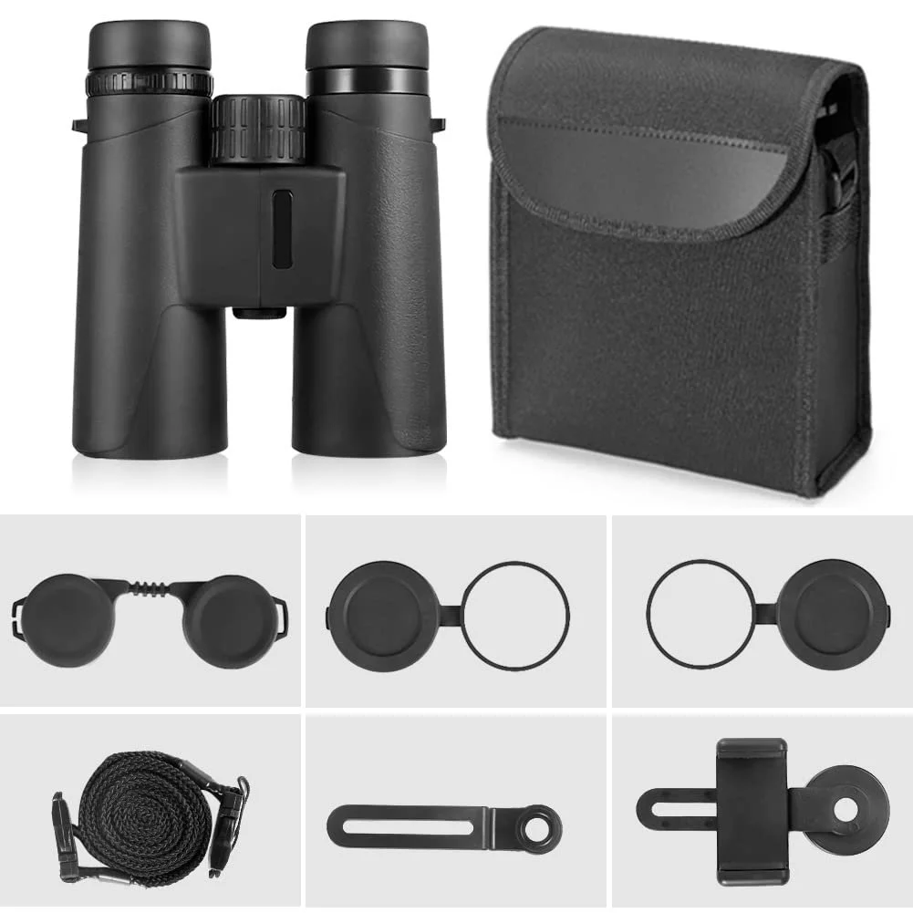Бінокль OYU 10x42 HD Компактний Водонепроникний FMC Чорний, фото №9