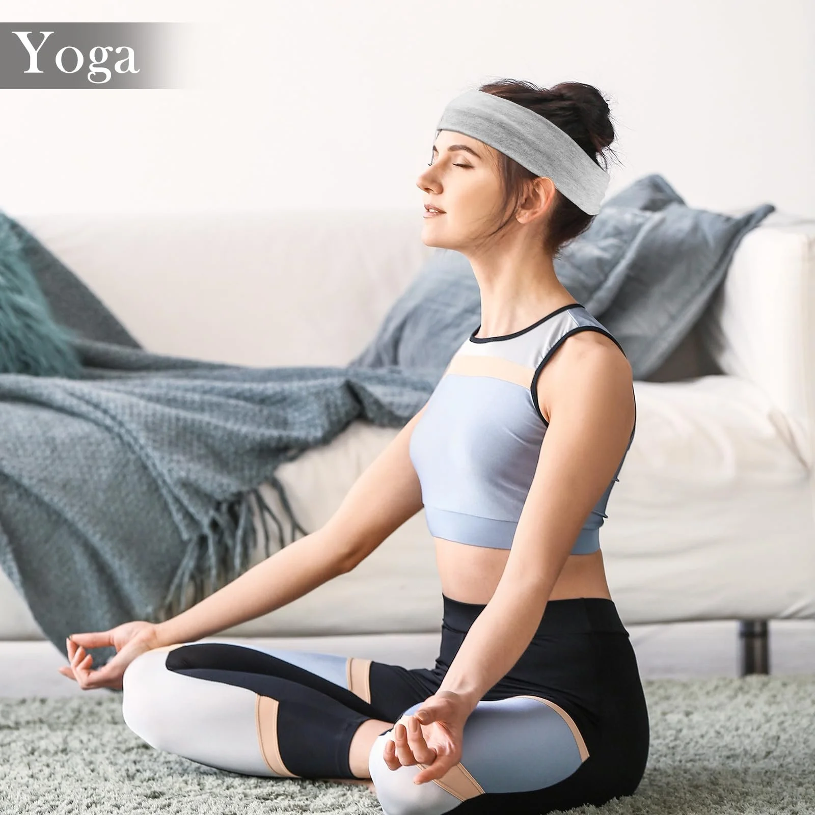 Пов'язка на голову Еластична однотонна, фото №6