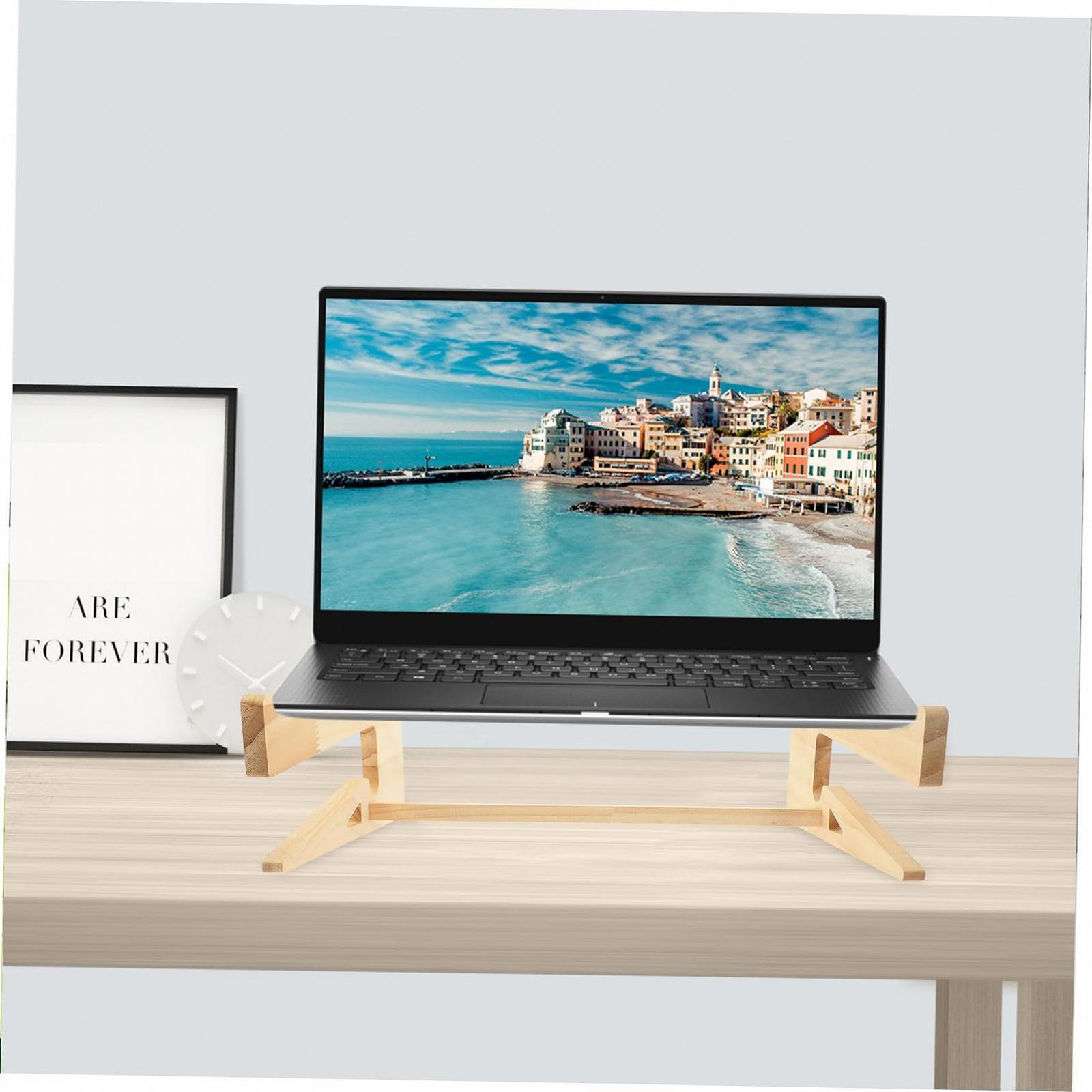 Деревянная Подставка для ноутбука, Наклонный Держатель для стабильного подъема для лучшей вентиляции, Портативная Подставка для стола для офиса и использования, фото №4