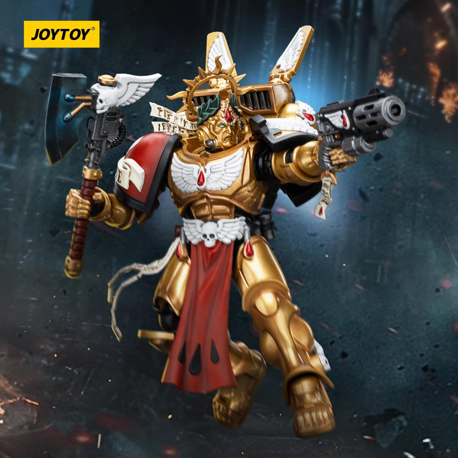 Фигурка JOYTOY Warhammer 40k Blood Angels Commander Dante, масштаб 1/18, коллекционная модель, фото №6