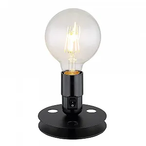 Настольная лампа GLOBO LIGHTING Vintage Industrial без абажура 1 x E27 12 x 9 см черная - Фото 1