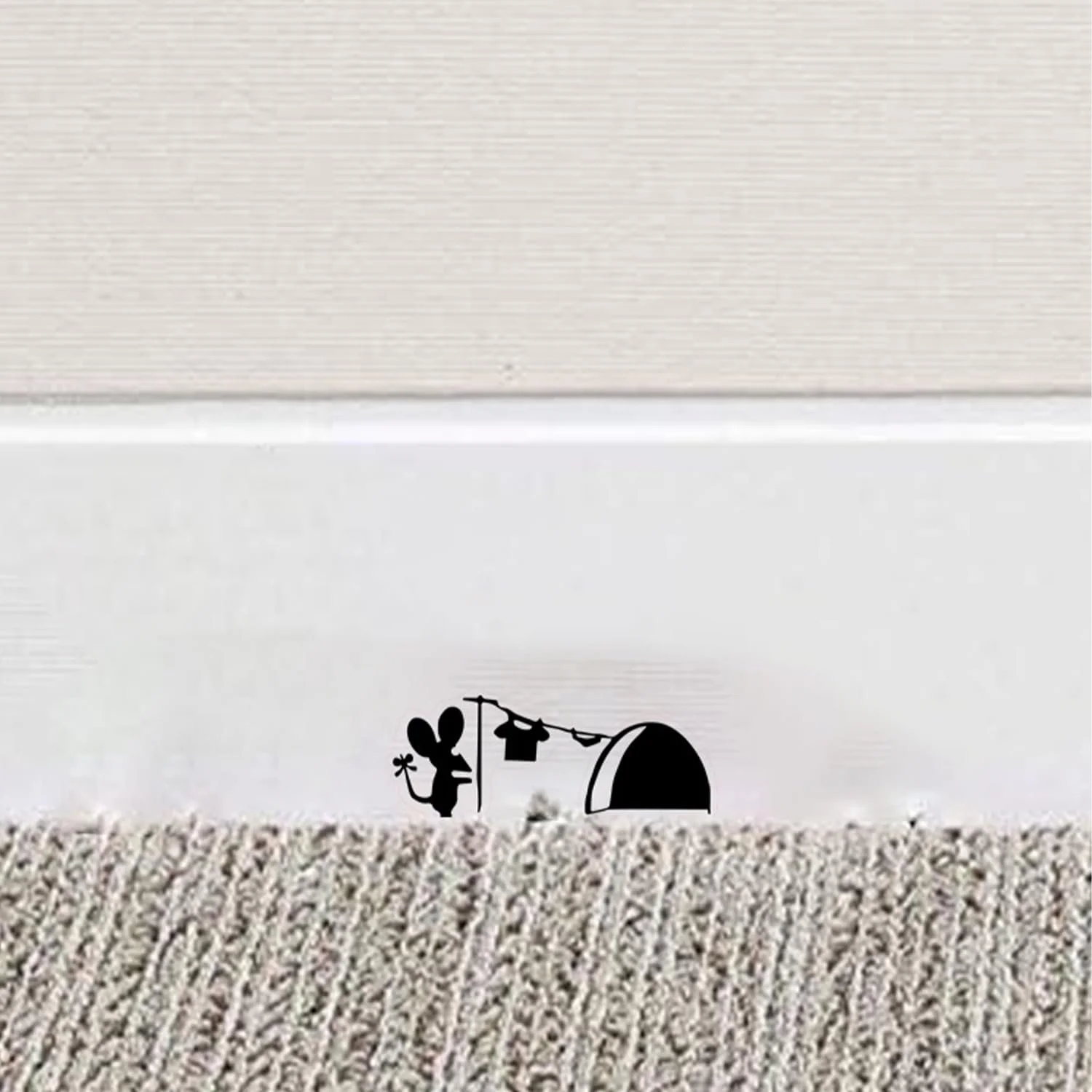 Наклейки на стіну 2 шт Щуряча нора Чорний, фото №3