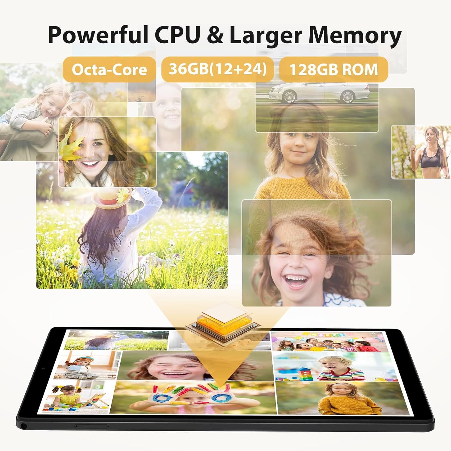 Планшет 10.1" Full HD MIXLURE M820 12+24/128Gb 4G 2-SIM 8 ядер Android 14 8000 mAh Чорний, фото №3